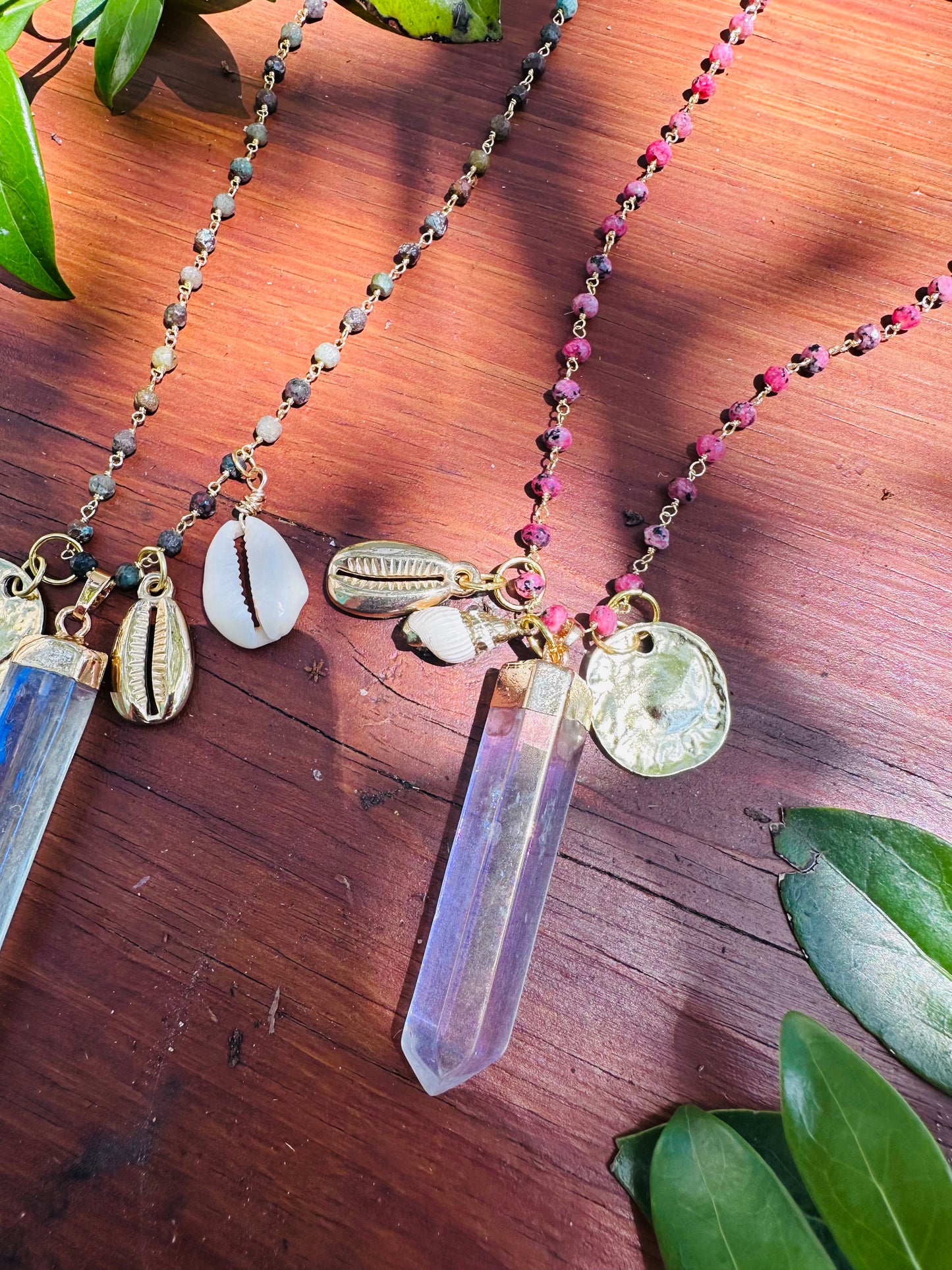 Long Beachy Talisman Necklaces