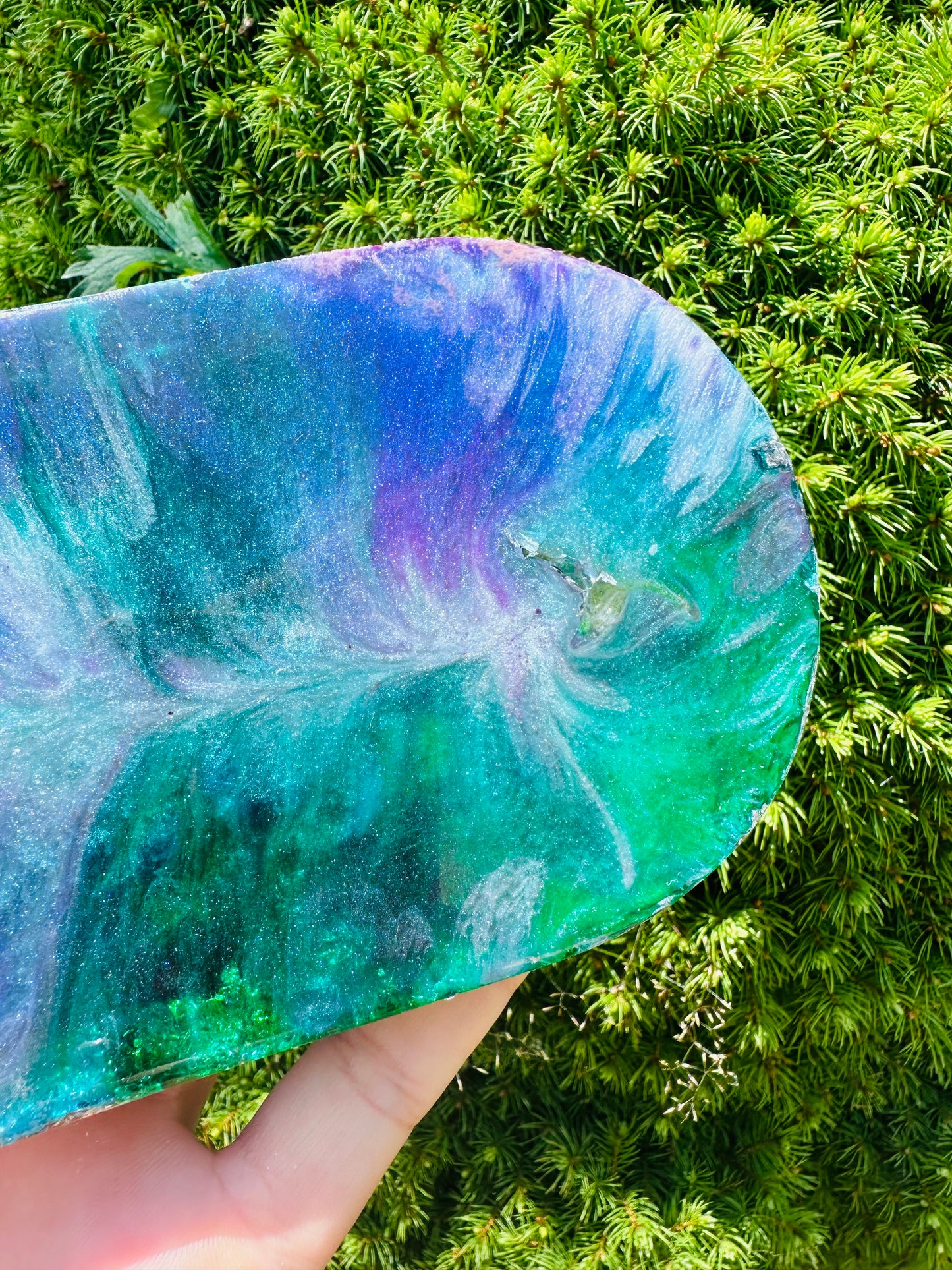 Polaroid Mermaid and Seashell Glittery Ocean Tray ๐
