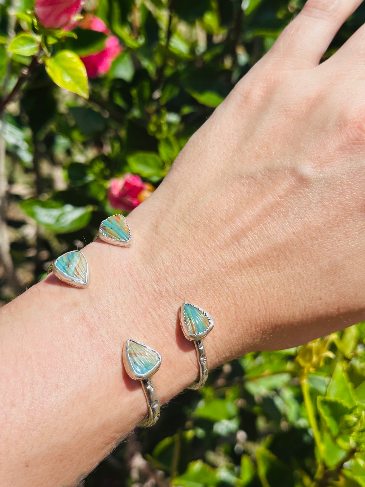 Mermaid Finn Turquoise Silver Cuff