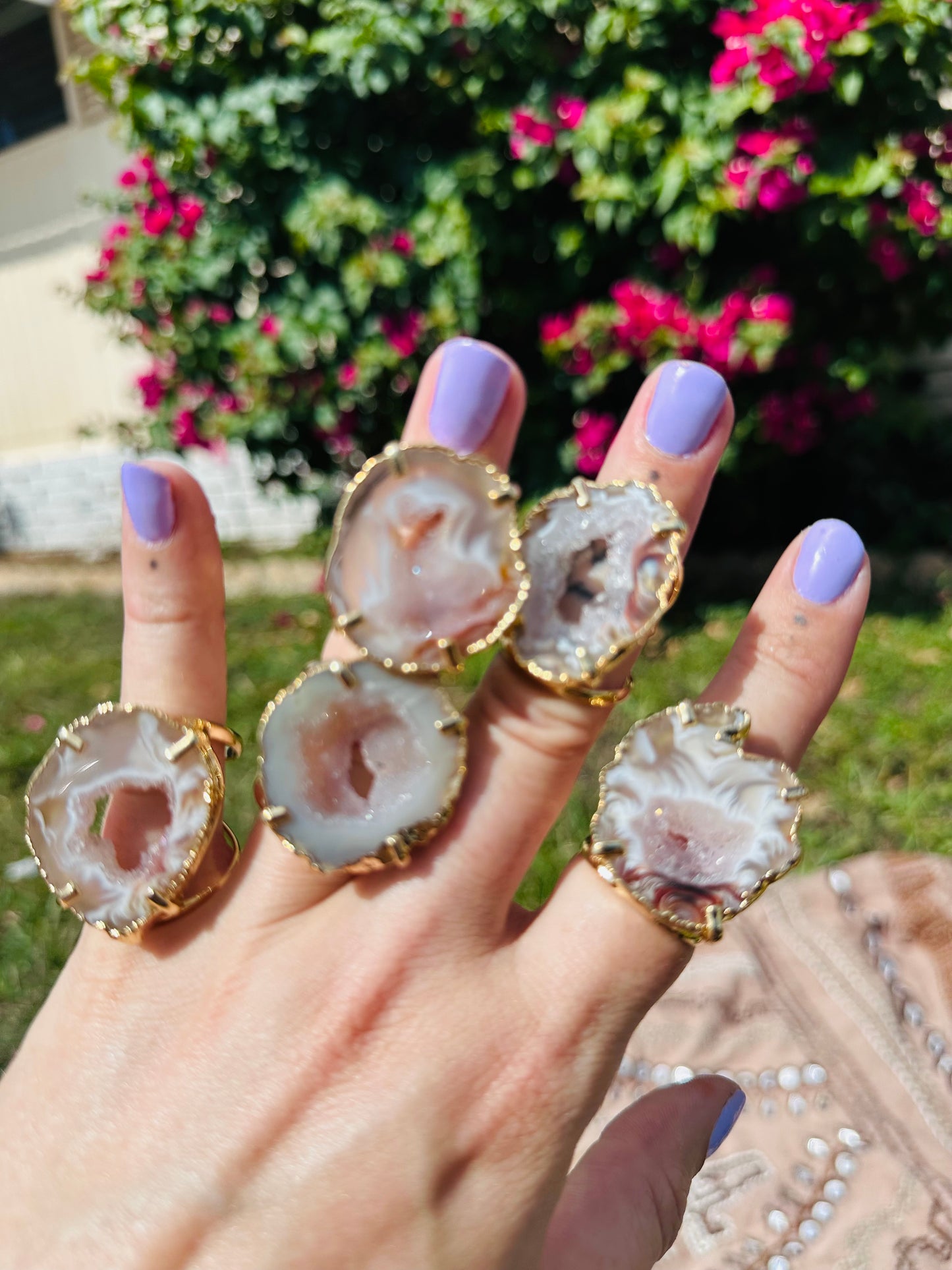 Geode Druzy Gold Rings ✨