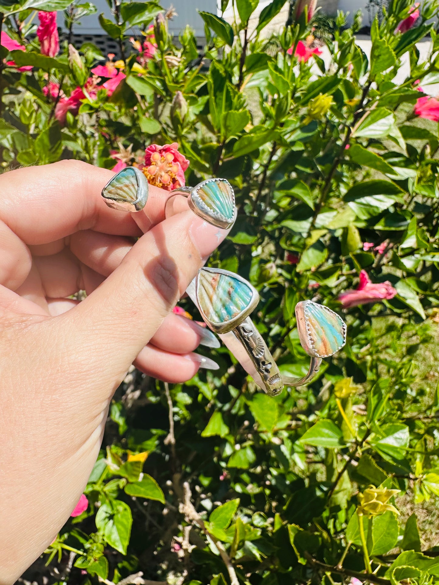 Mermaid Finn Turquoise Silver Cuff