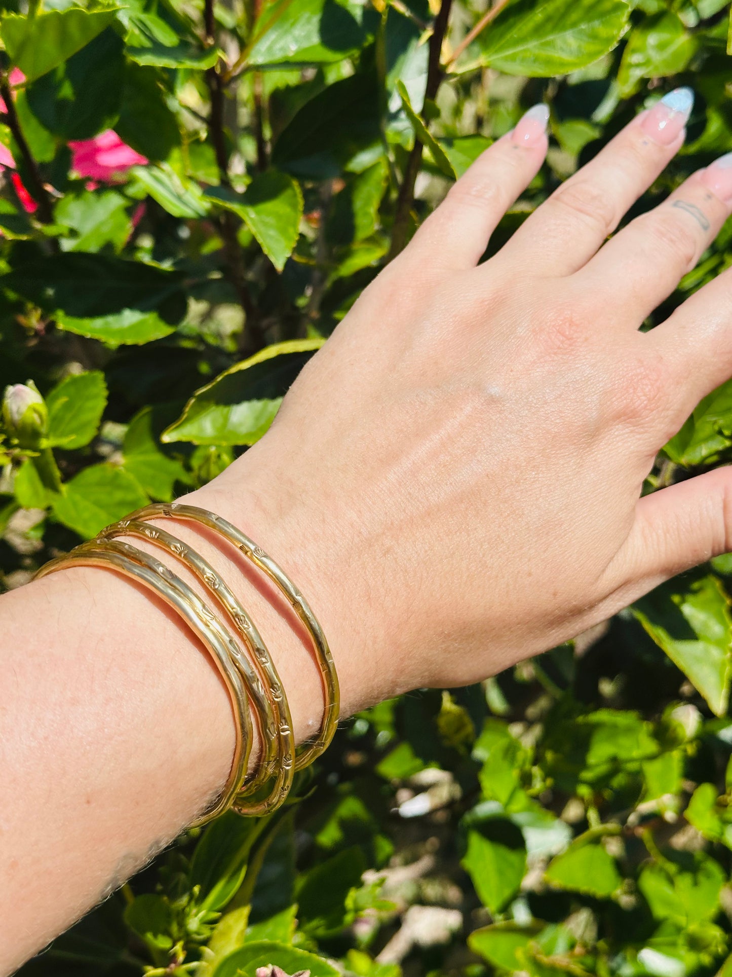 Brass Stamped Cuffs
