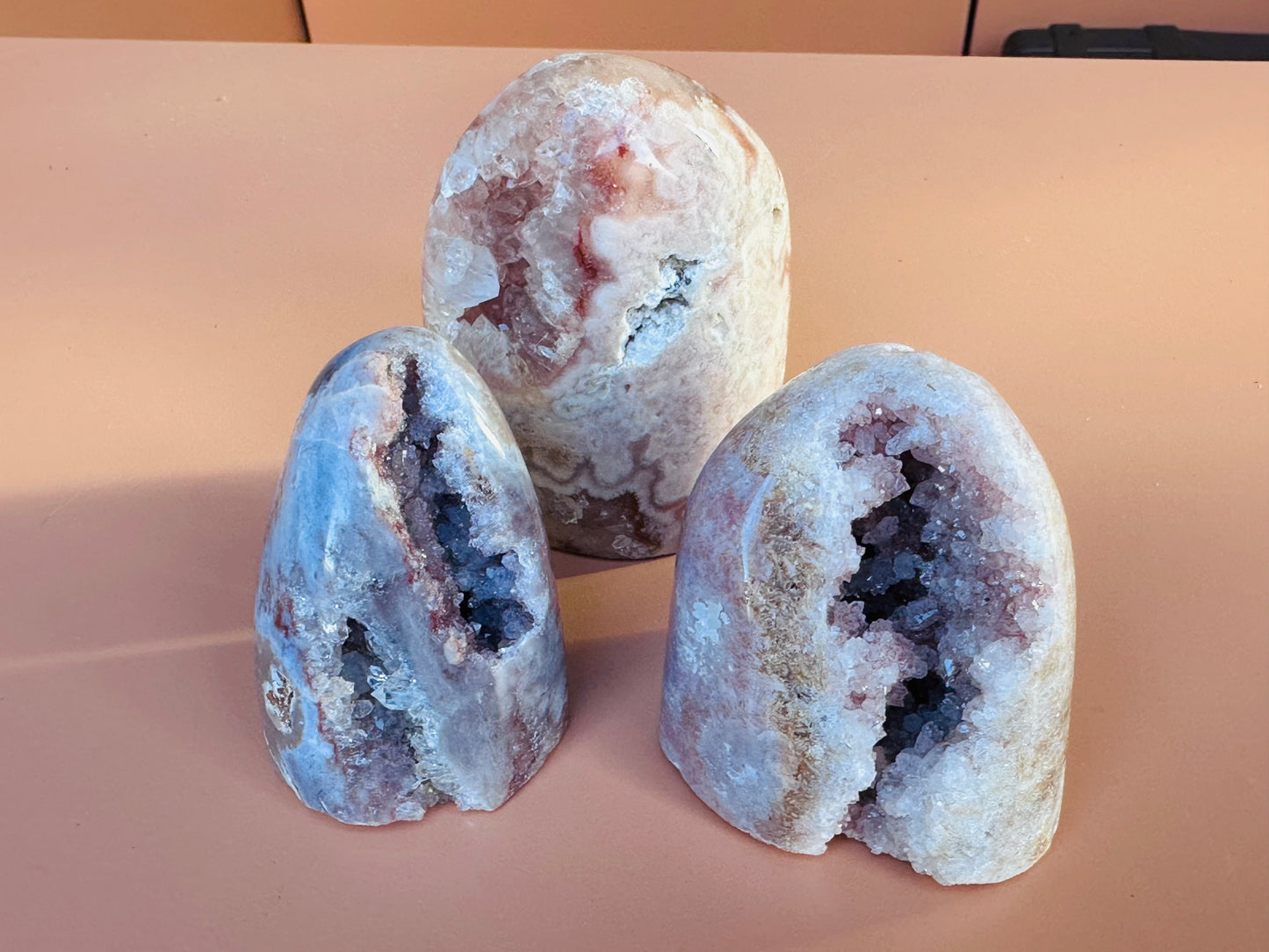 Pink Amethyst Druzy Freeforms