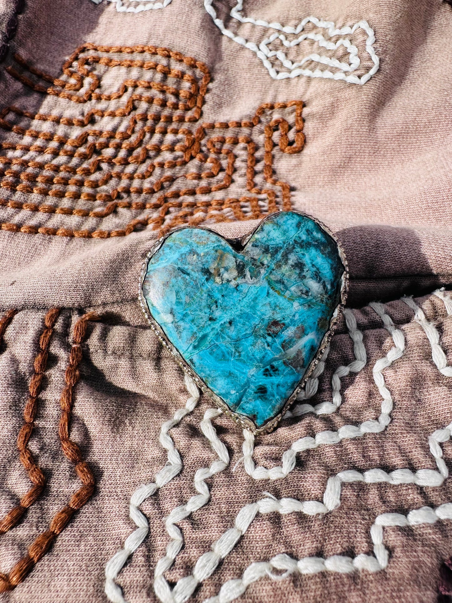 Turquoise Heart Statement Ring