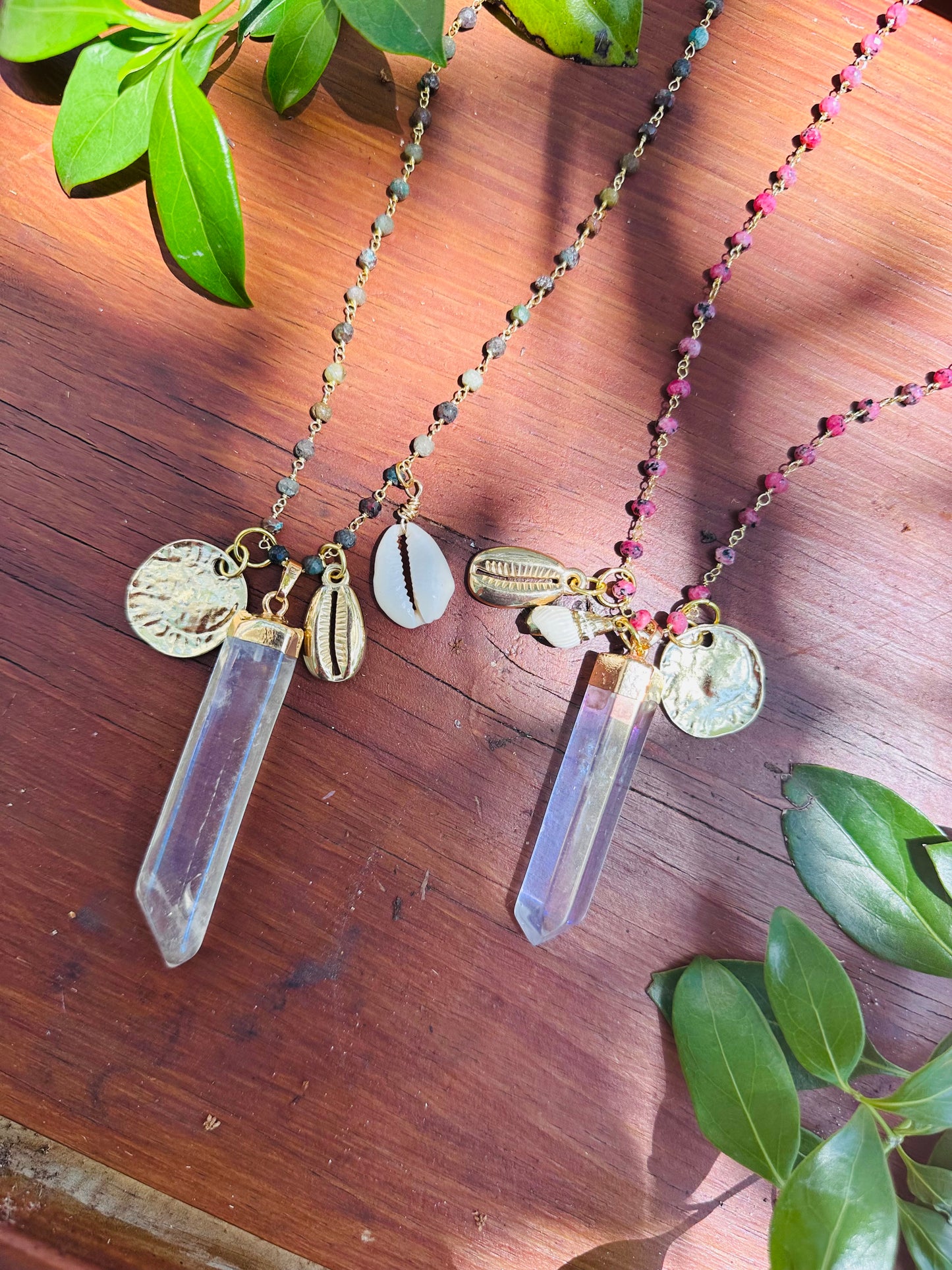 Long Beachy Talisman Necklaces