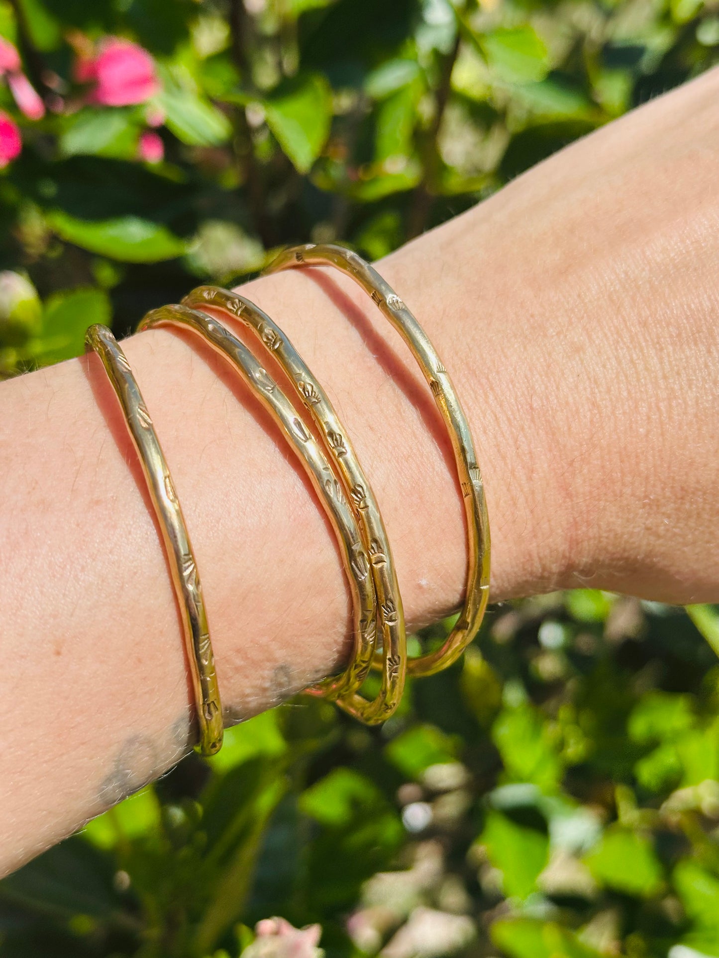 Brass Stamped Cuffs