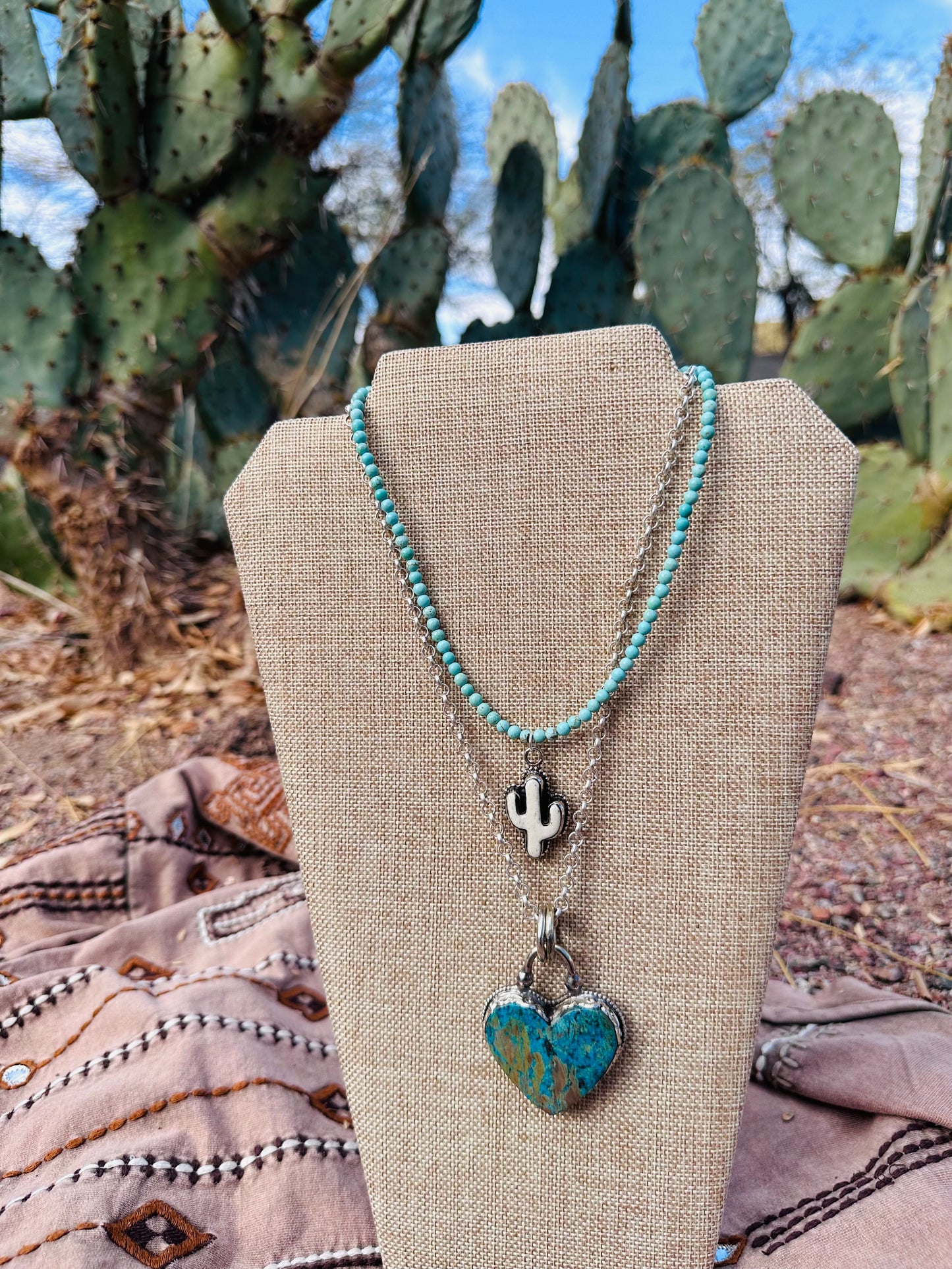 Turquoise Heart Pendant Necklace