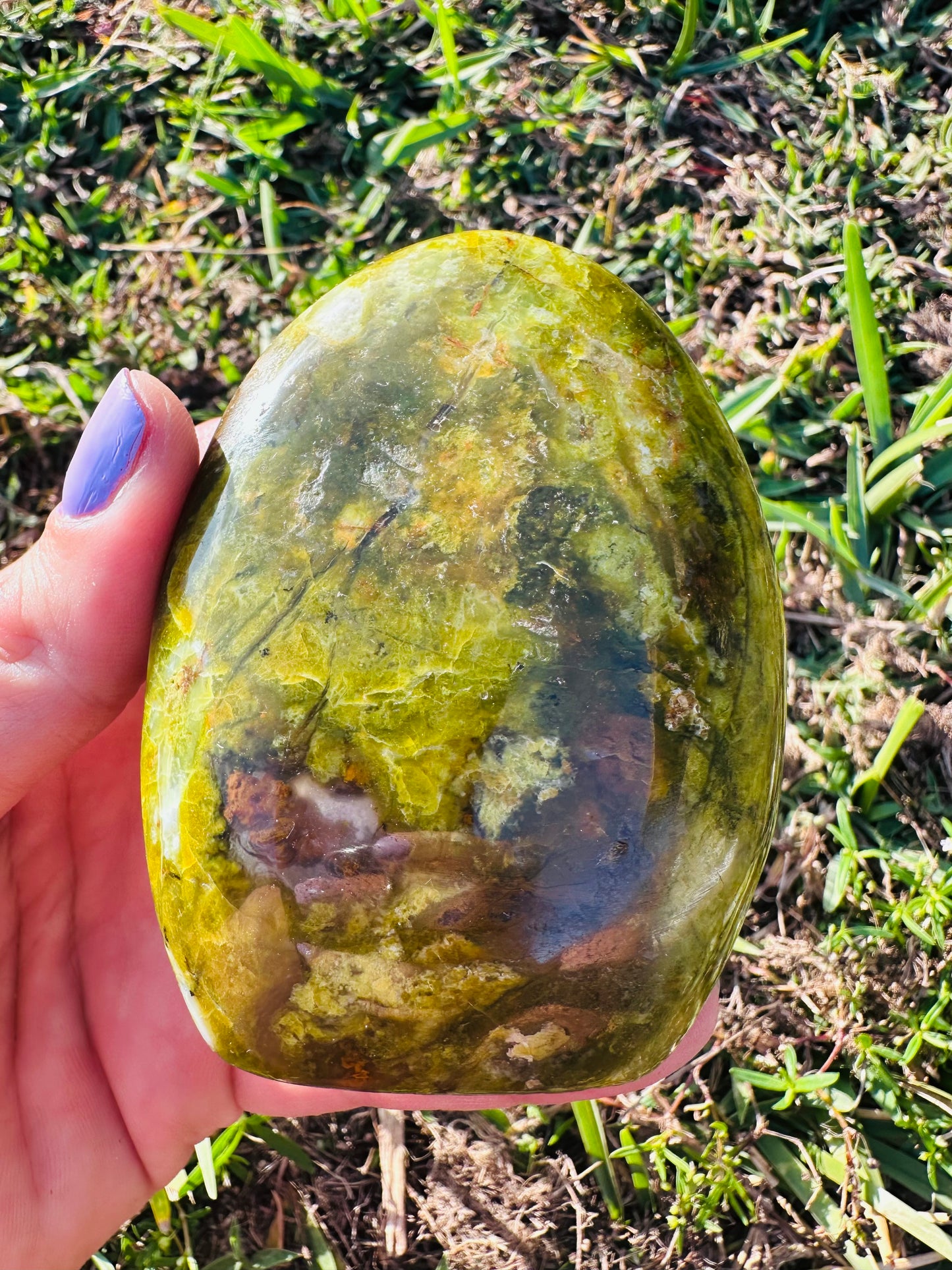 Madagasgar Green Opal Freeform Tower
