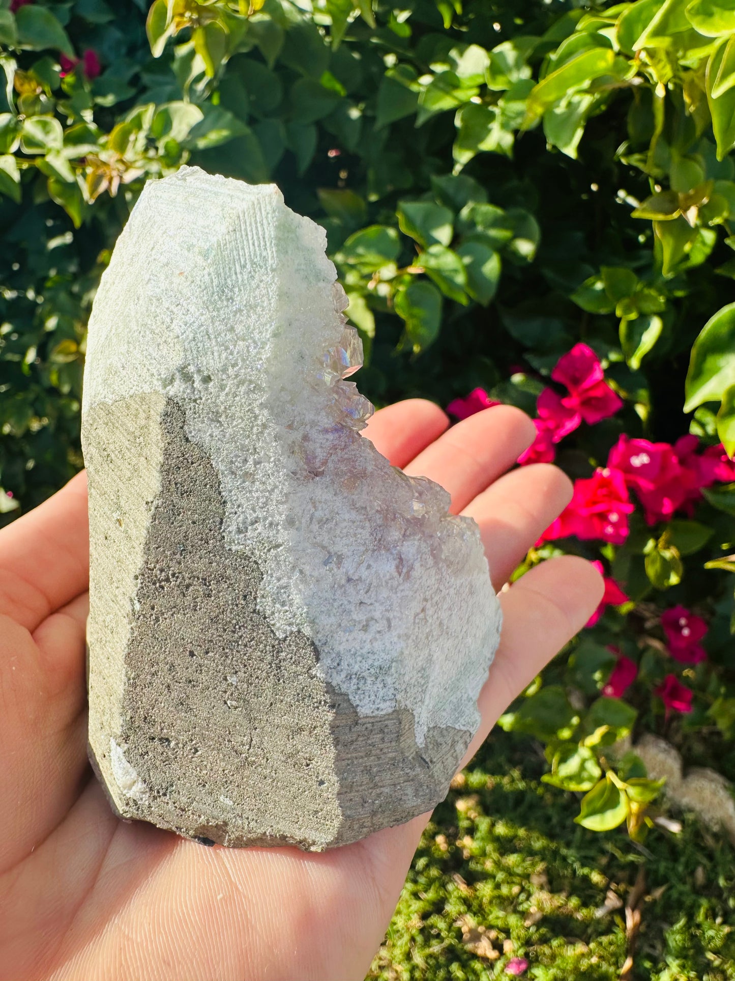 Freestanding Angel Aura Amethyst Druzy