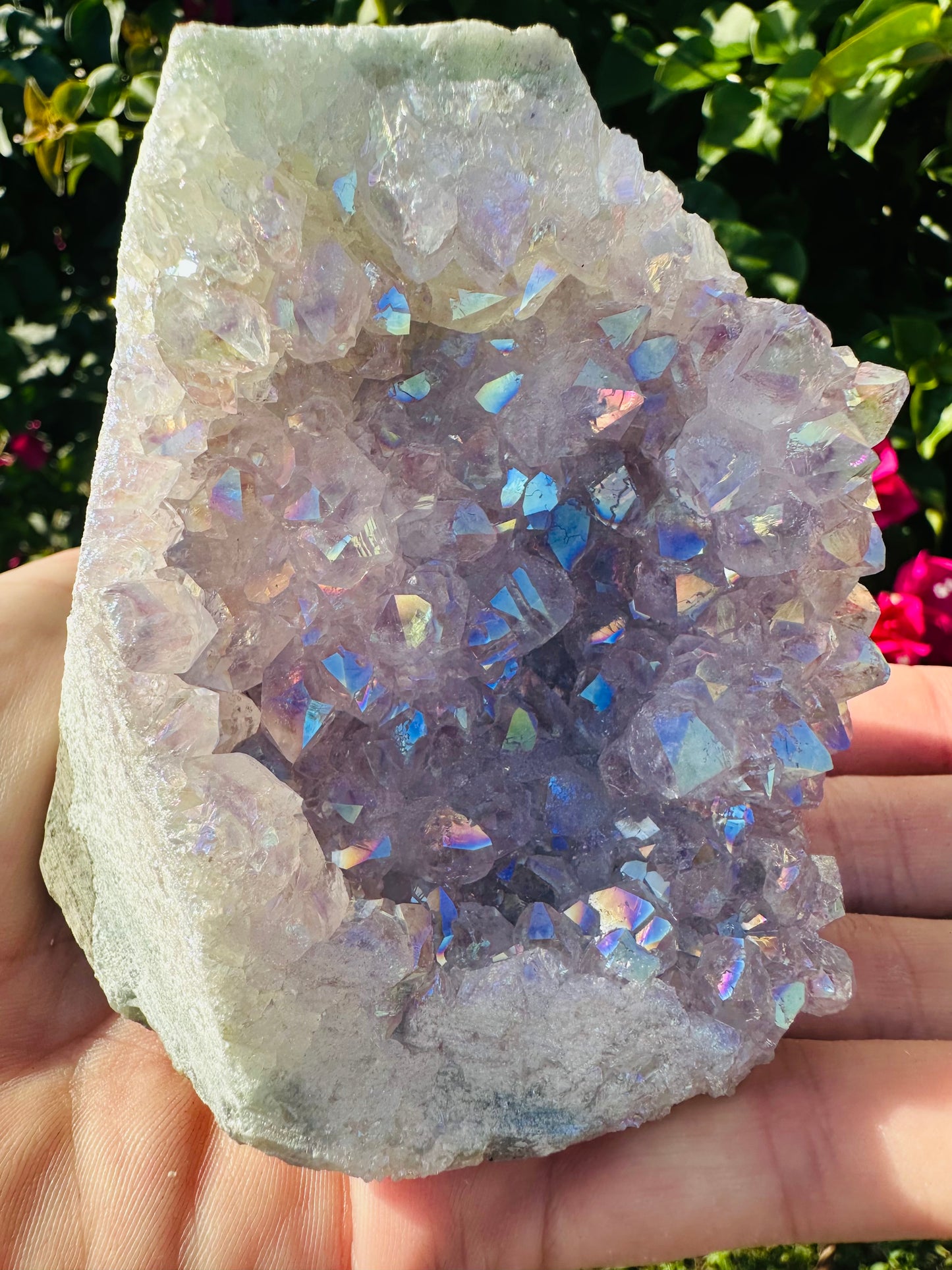 Freestanding Angel Aura Amethyst Druzy