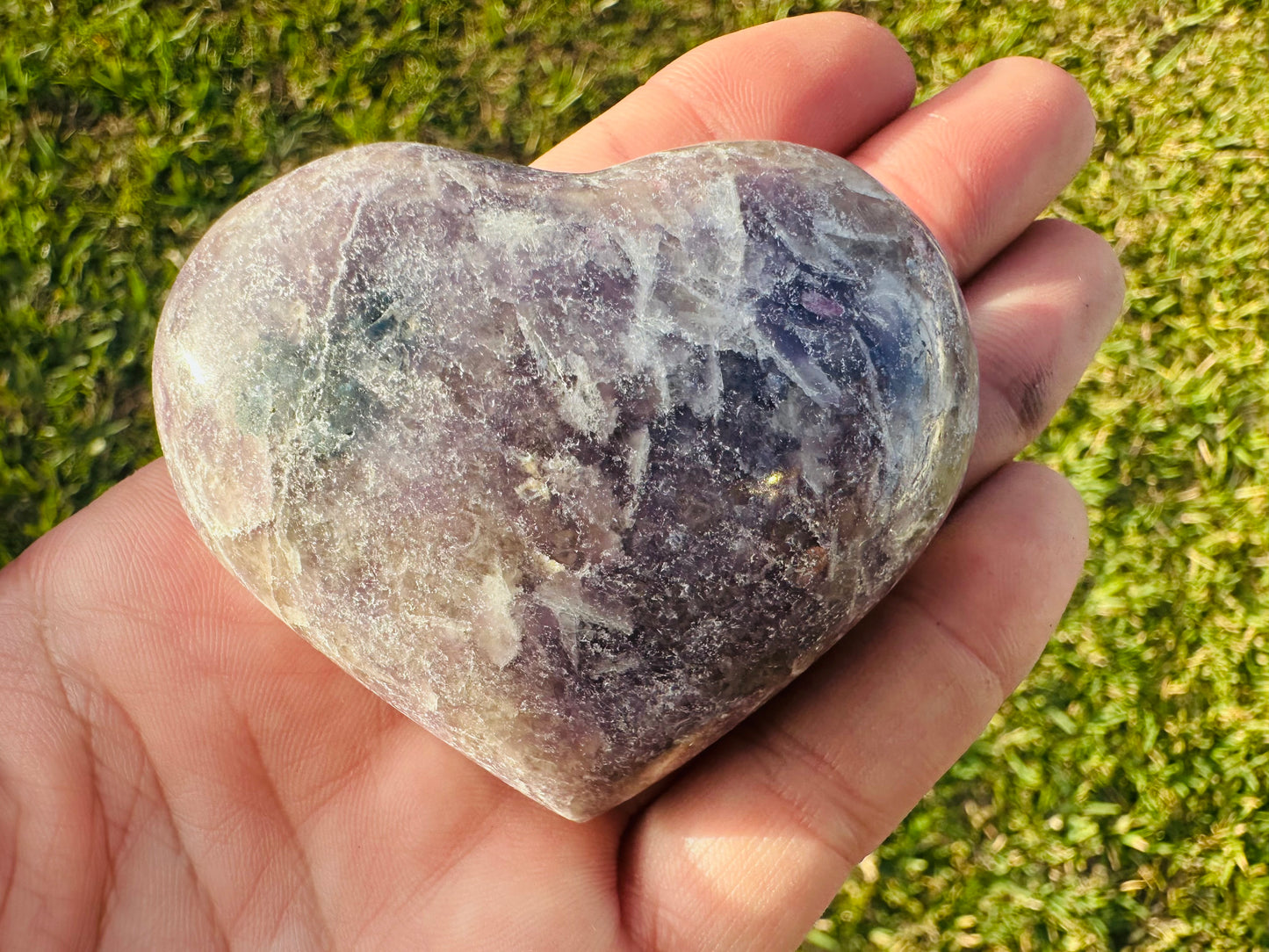 Lepidolite Heart Stone