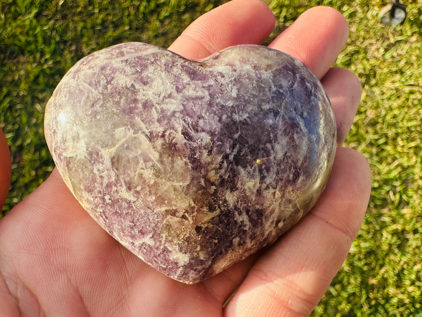 Lepidolite Heart Stone