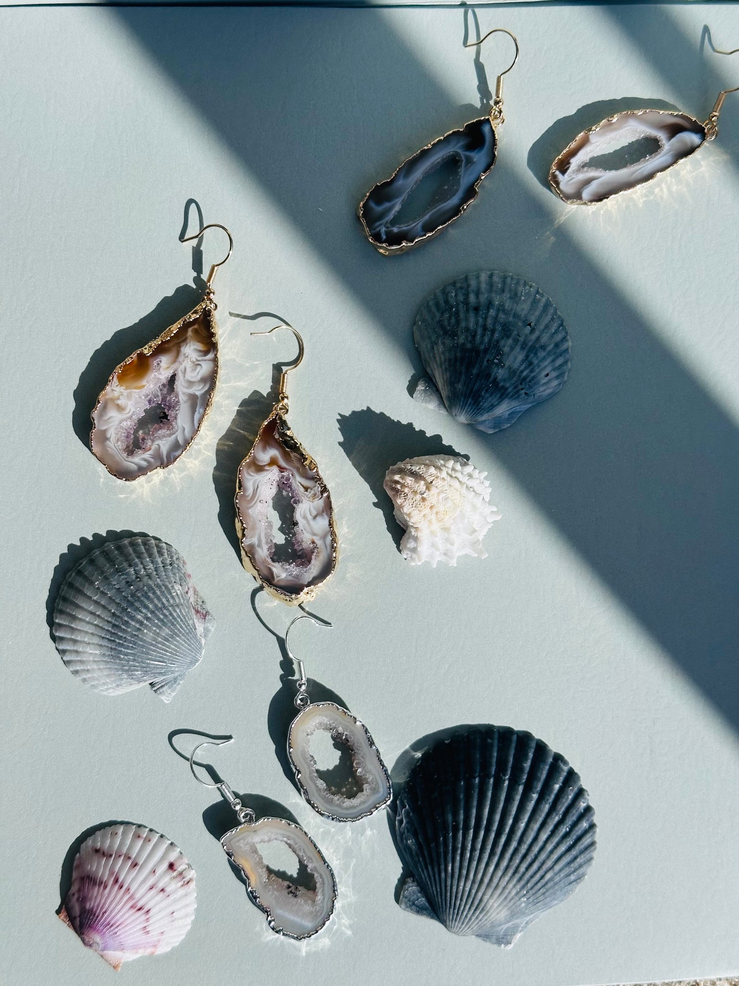 Agate Druzy Slice Earrings
