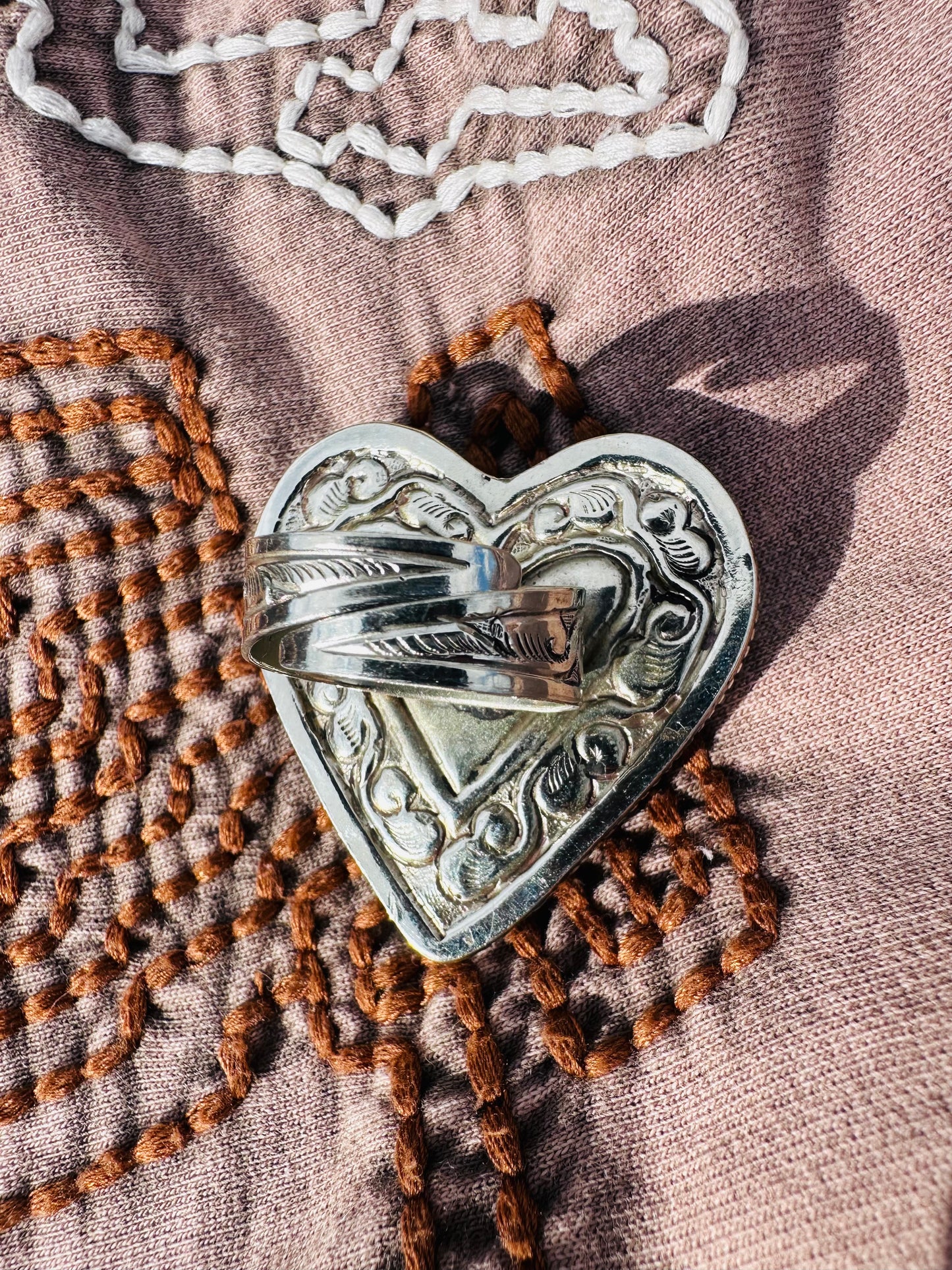 Turquoise Heart Statement Ring