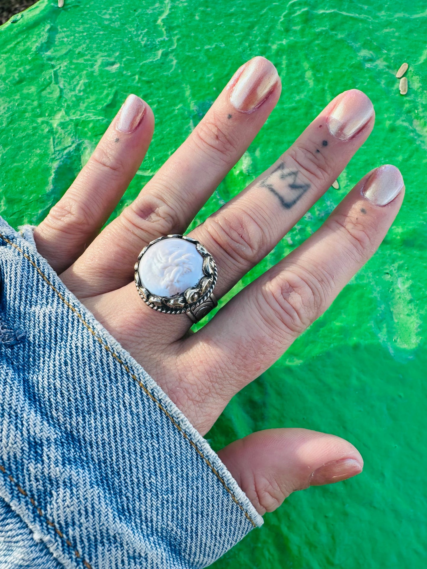 Square Or Circle Freshwater Pearl Rings