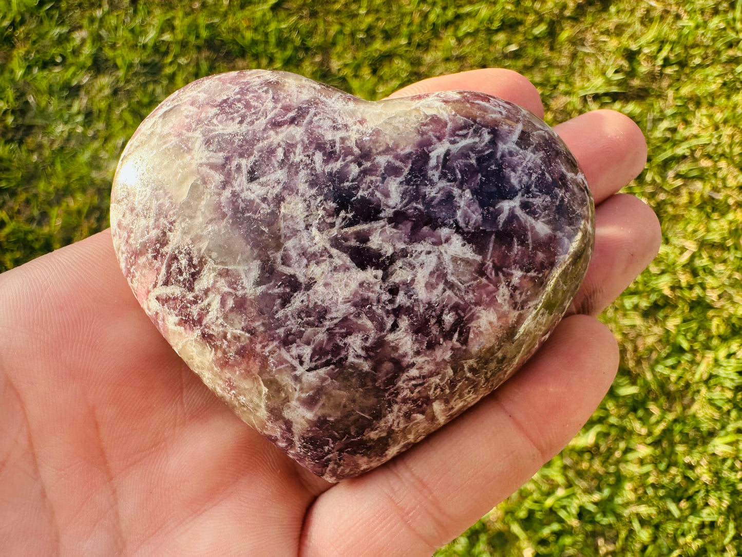 Lepidolite Heart Stone