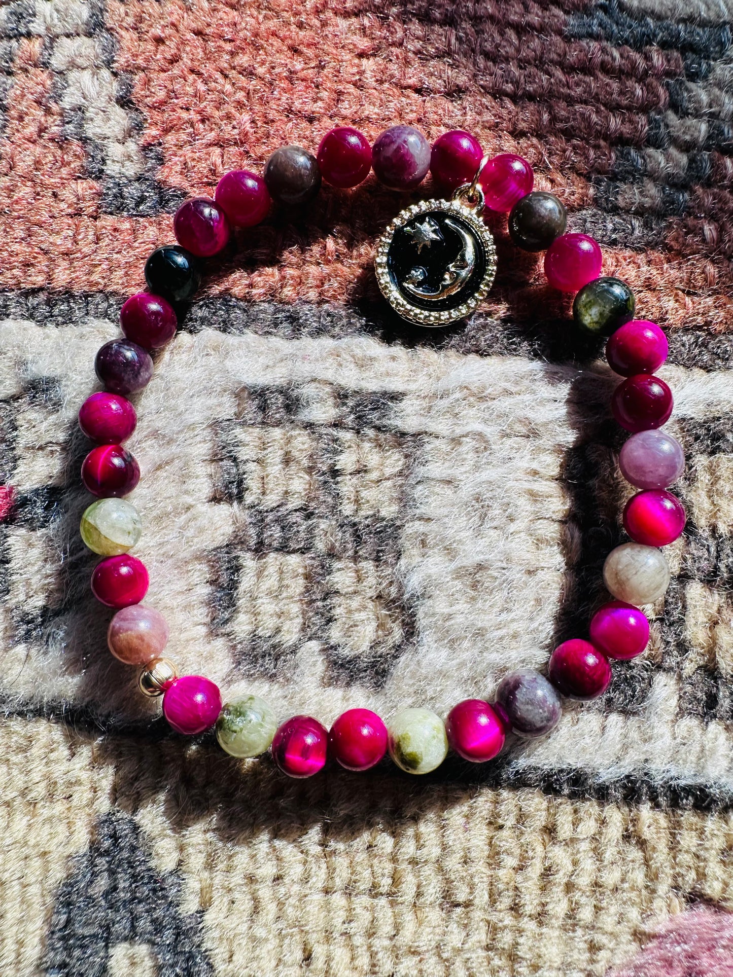Coloured Tourmaline Celestial Charm Bracelets