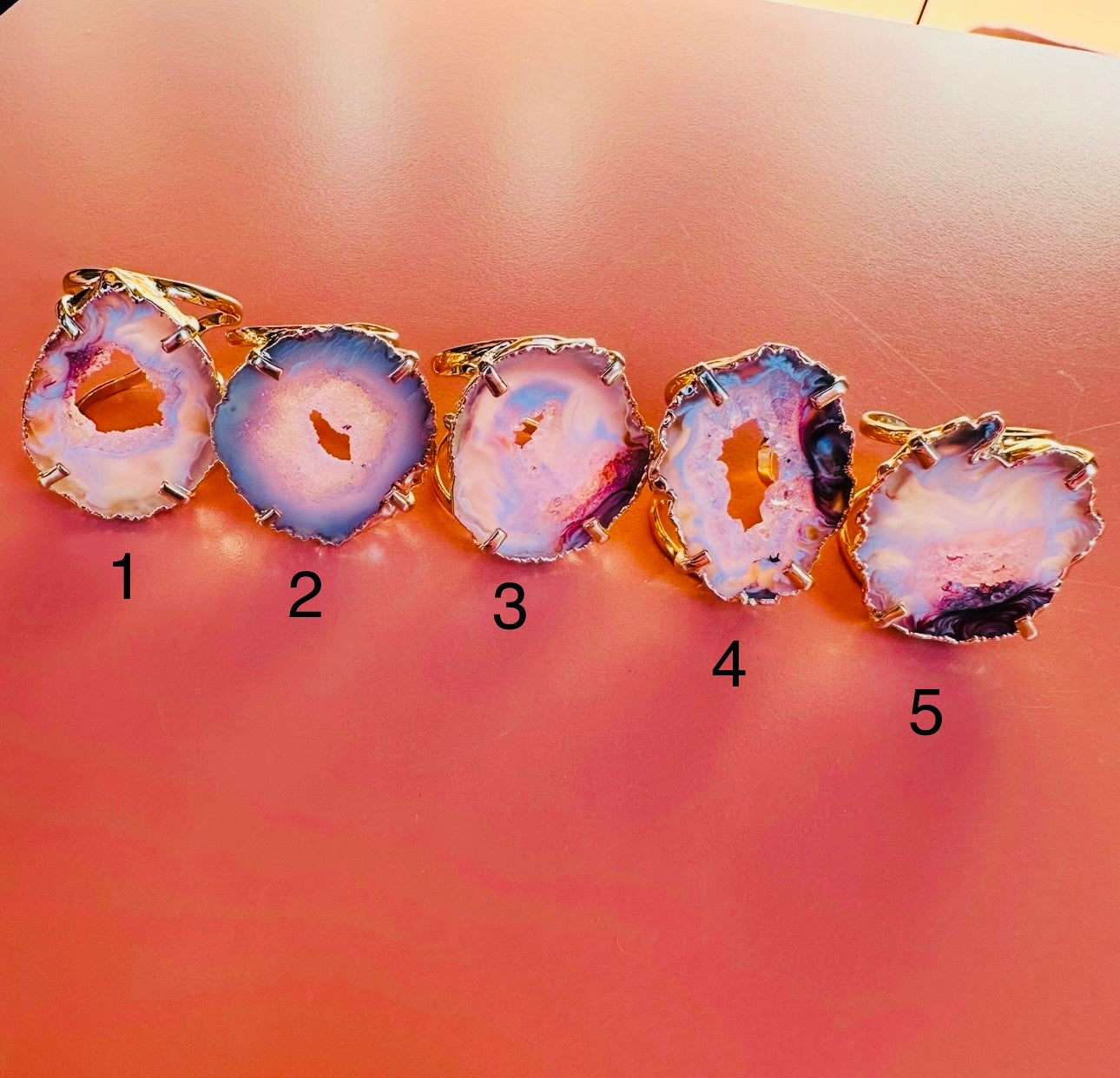 Geode Druzy Gold Rings ✨