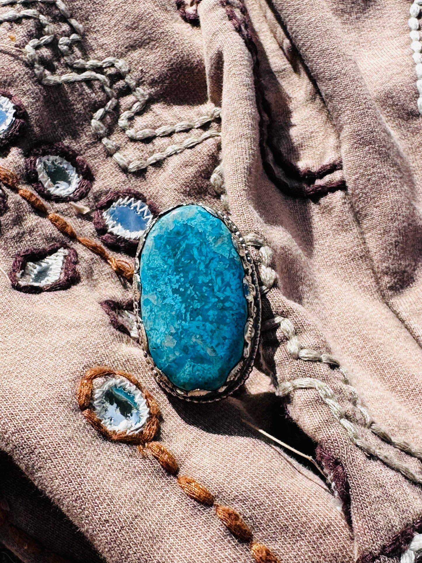 Oval Turquoise Silver Ring