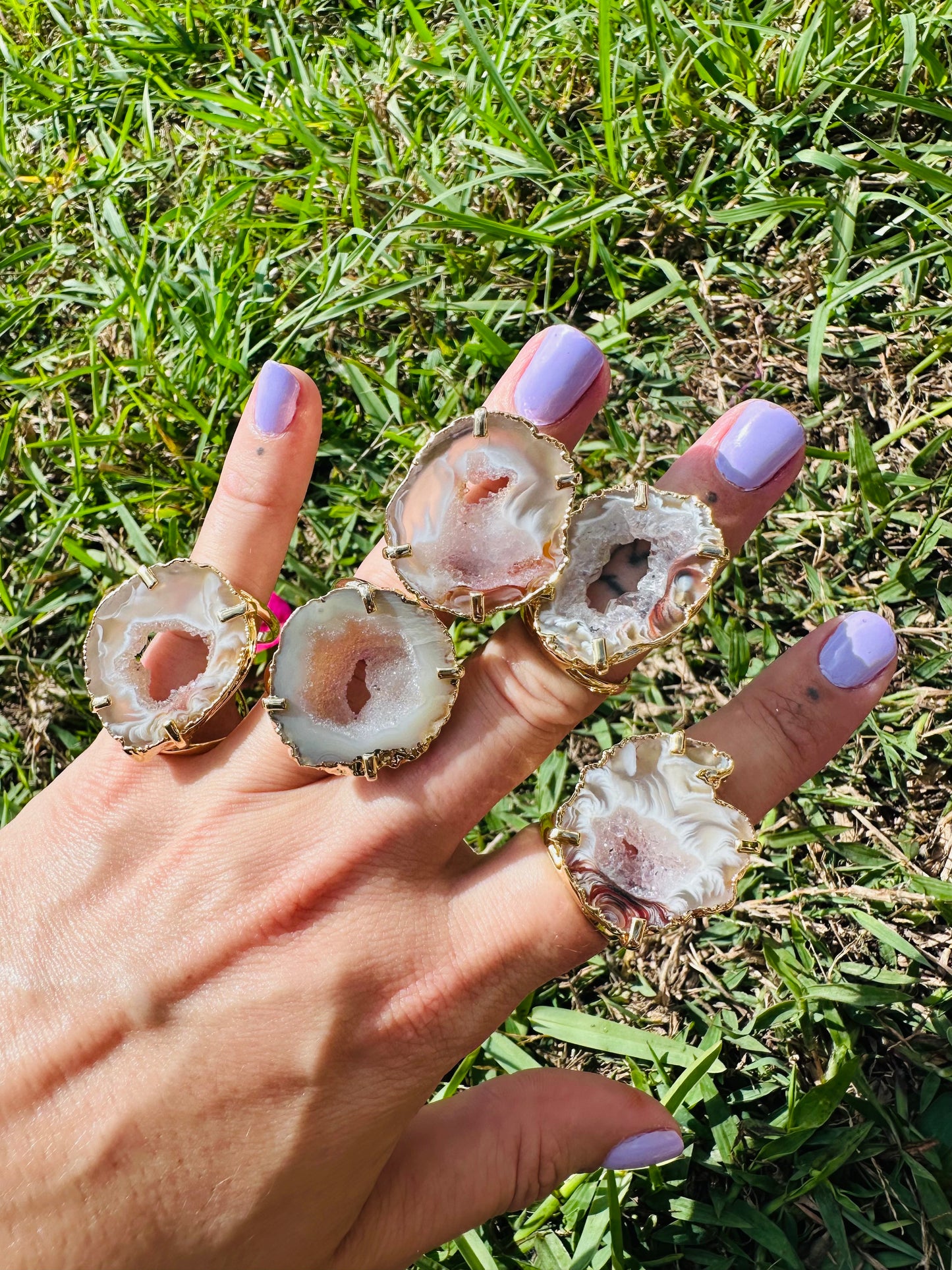 Geode Druzy Gold Rings ✨