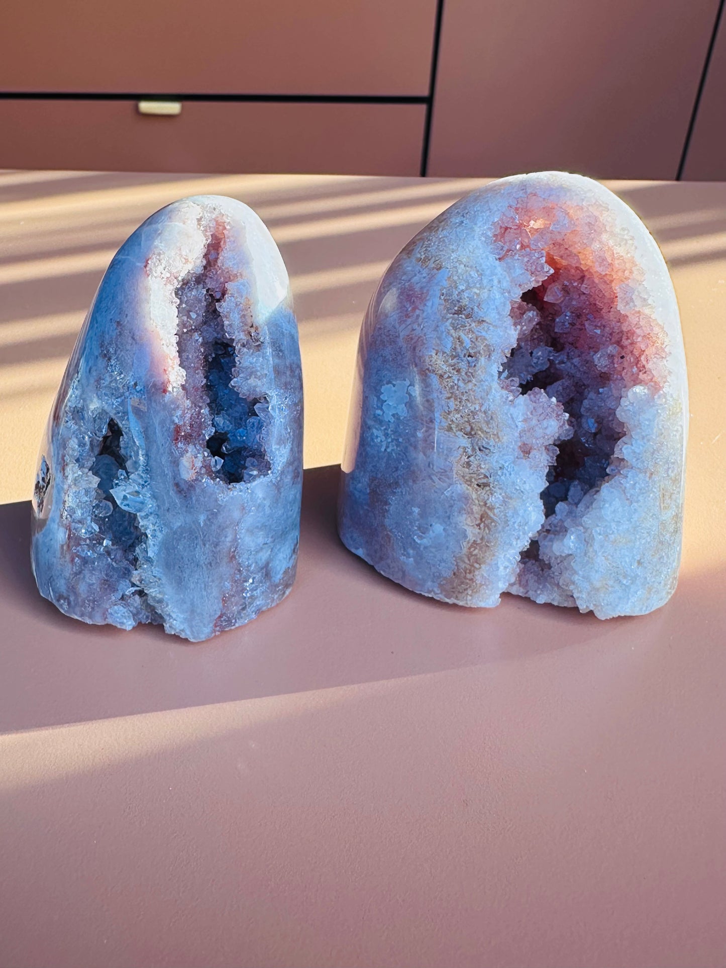 Pink Amethyst Druzy Freeforms