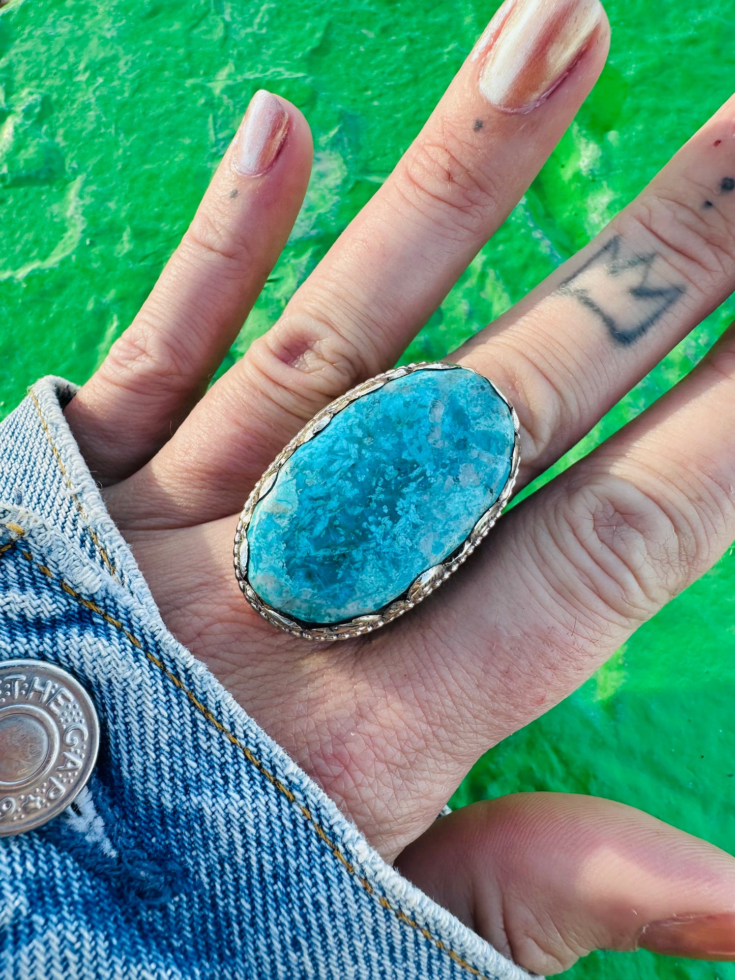 Oval Turquoise Silver Ring
