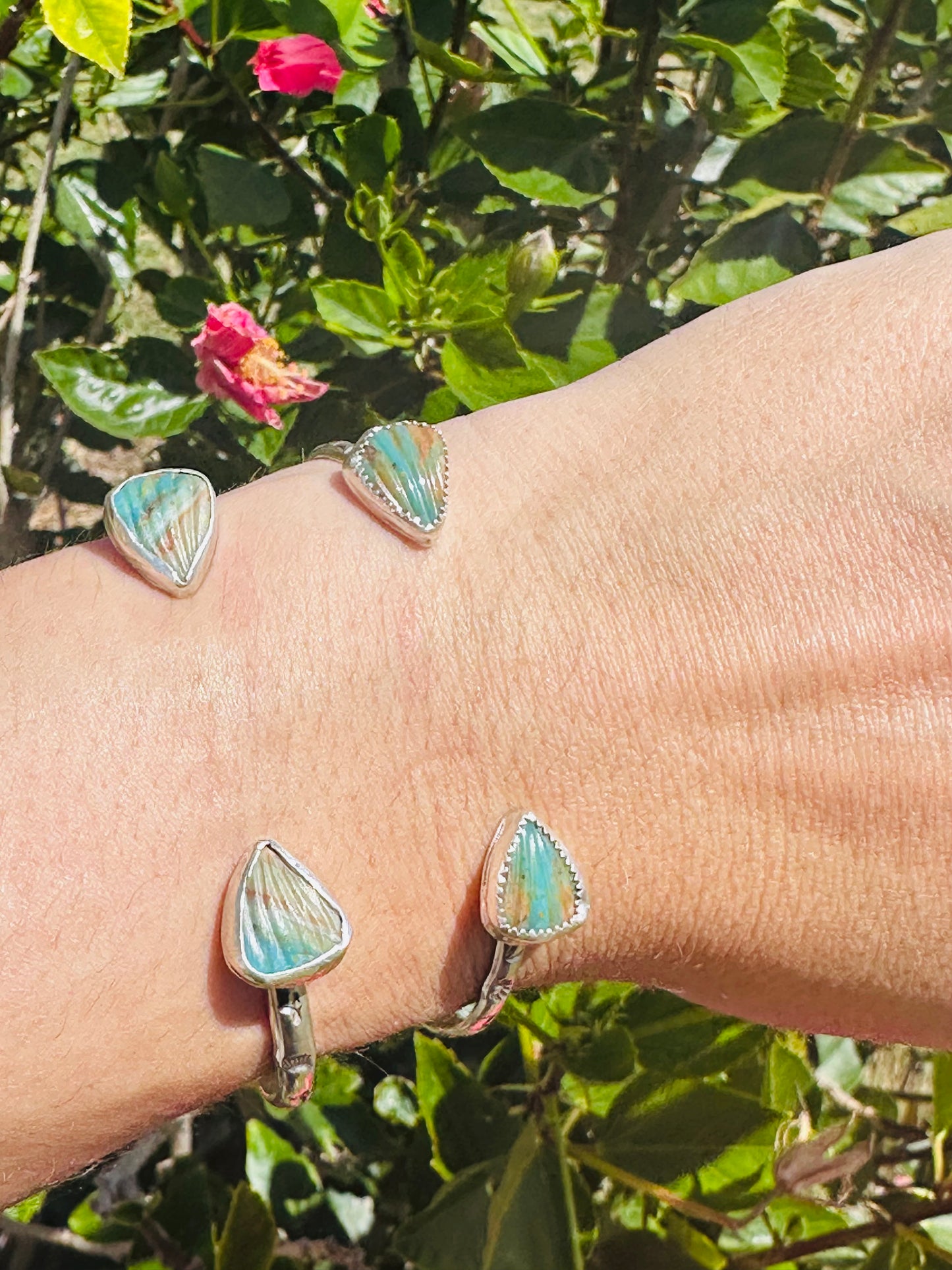 Mermaid Finn Turquoise Silver Cuff