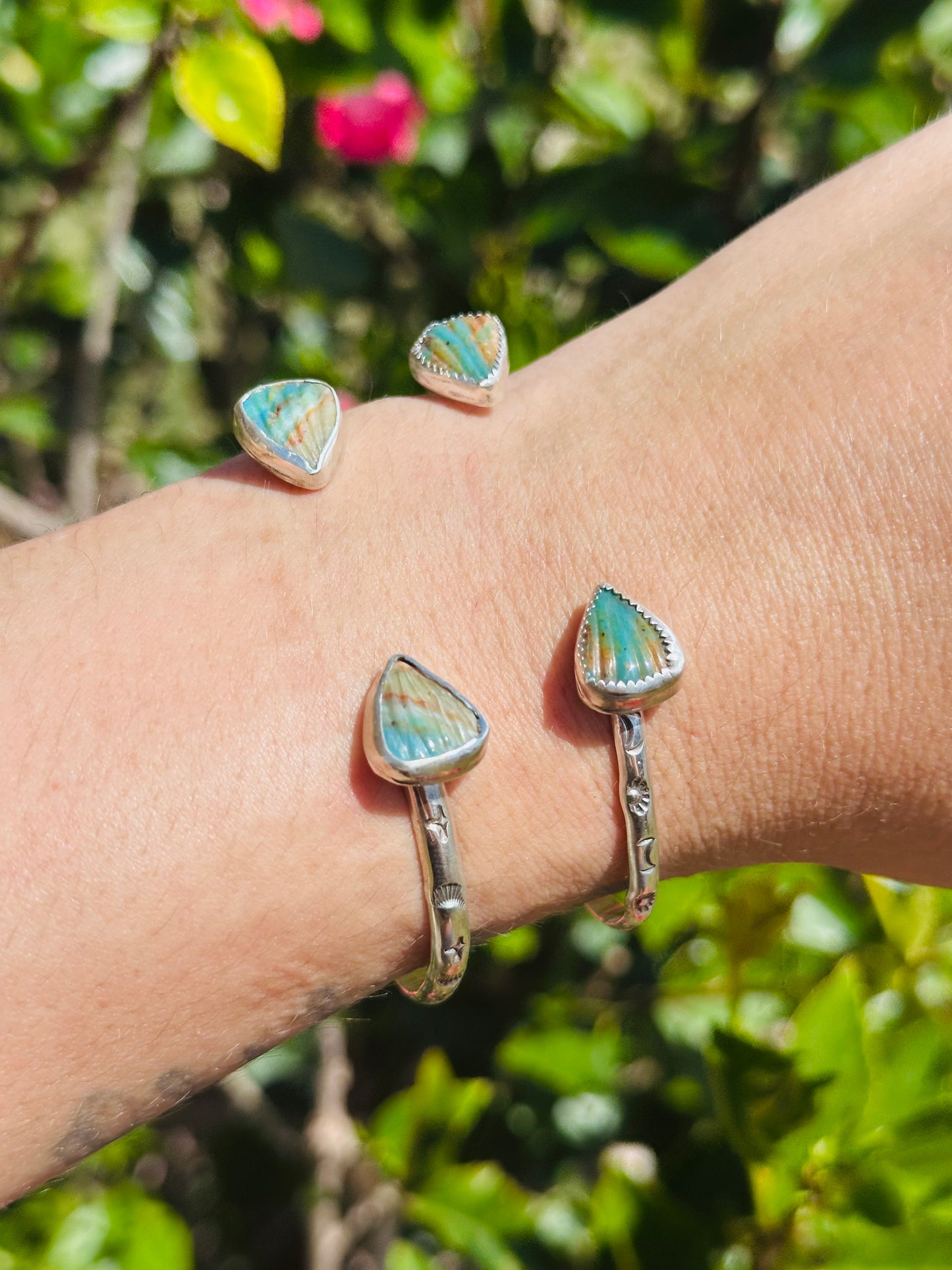 Mermaid Finn Turquoise Silver Cuff