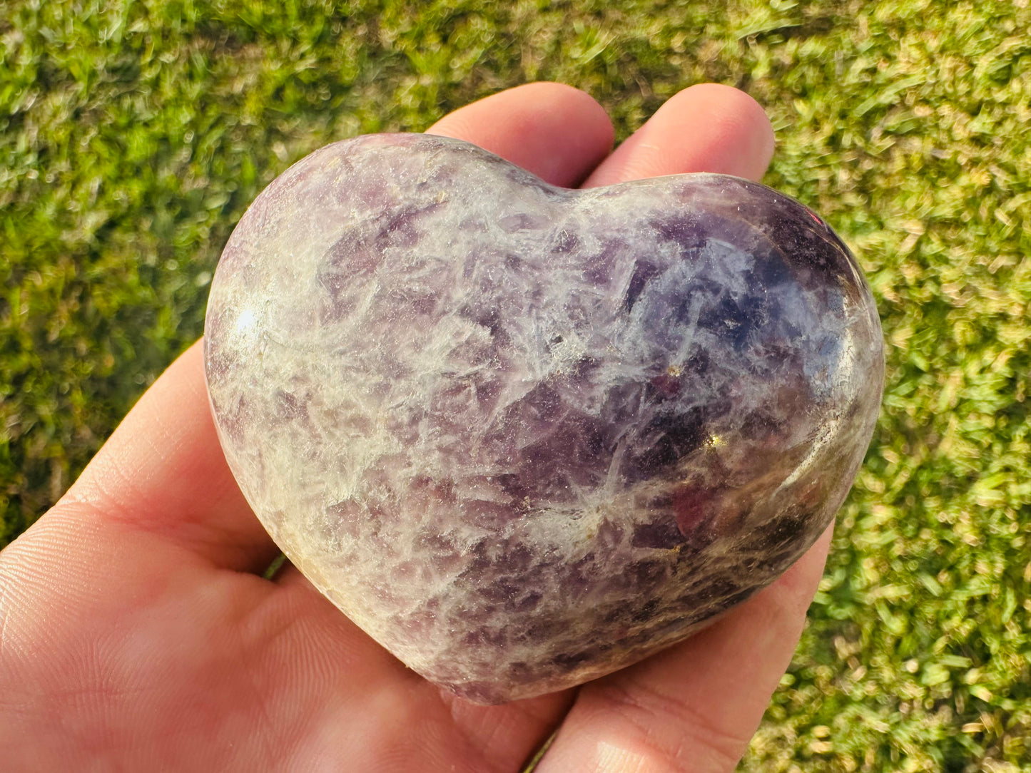 Lepidolite Heart Stone