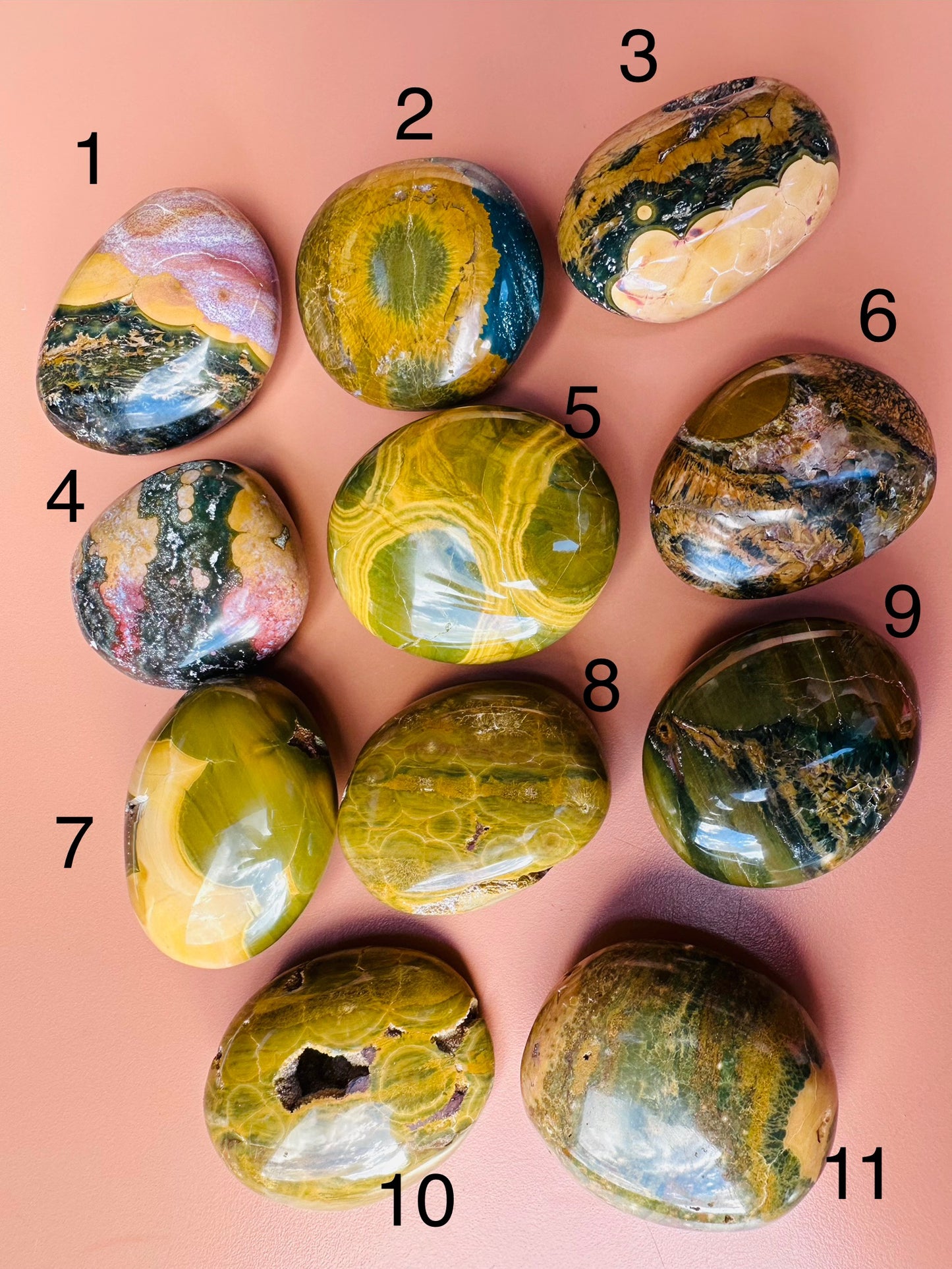 Kabamby Ocean Jasper Palm Stones