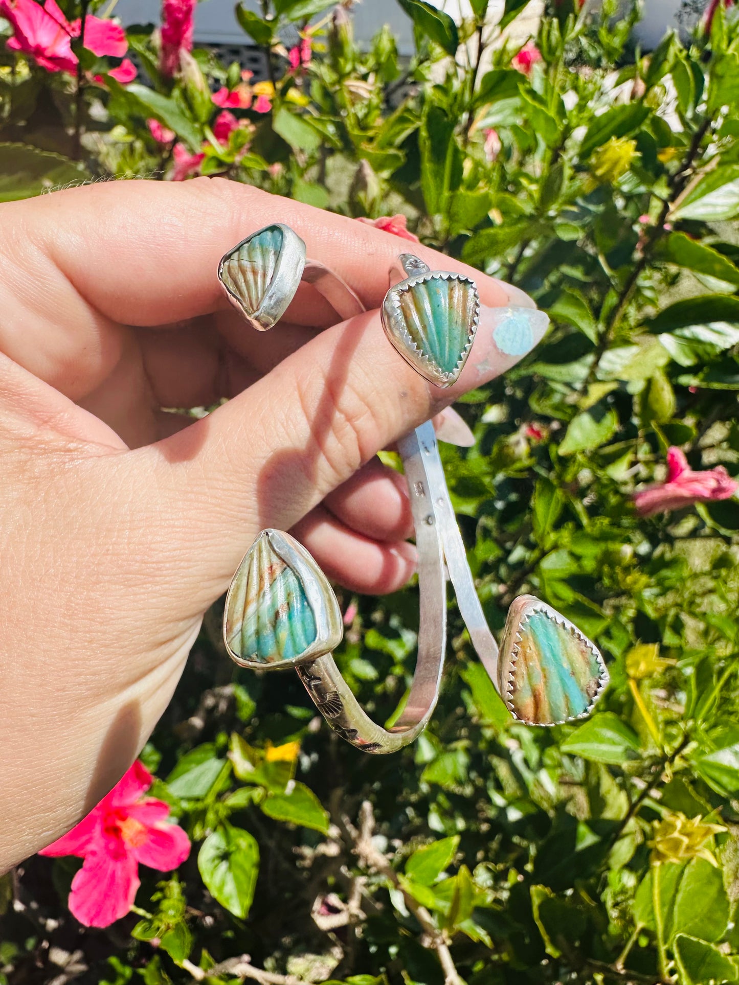 Mermaid Finn Turquoise Silver Cuff