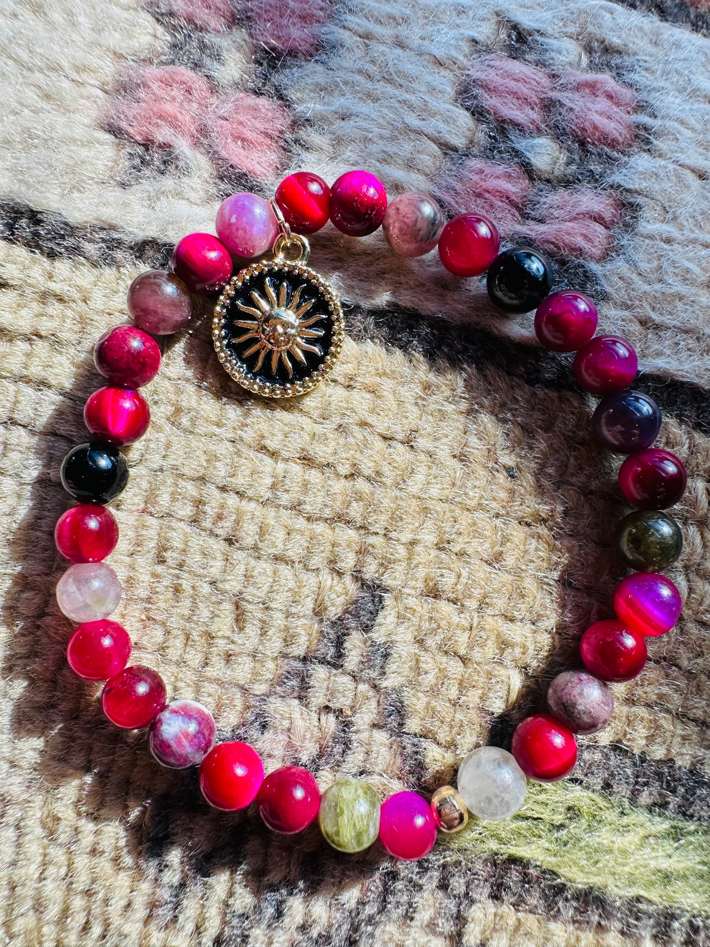 Coloured Tourmaline Celestial Charm Bracelets
