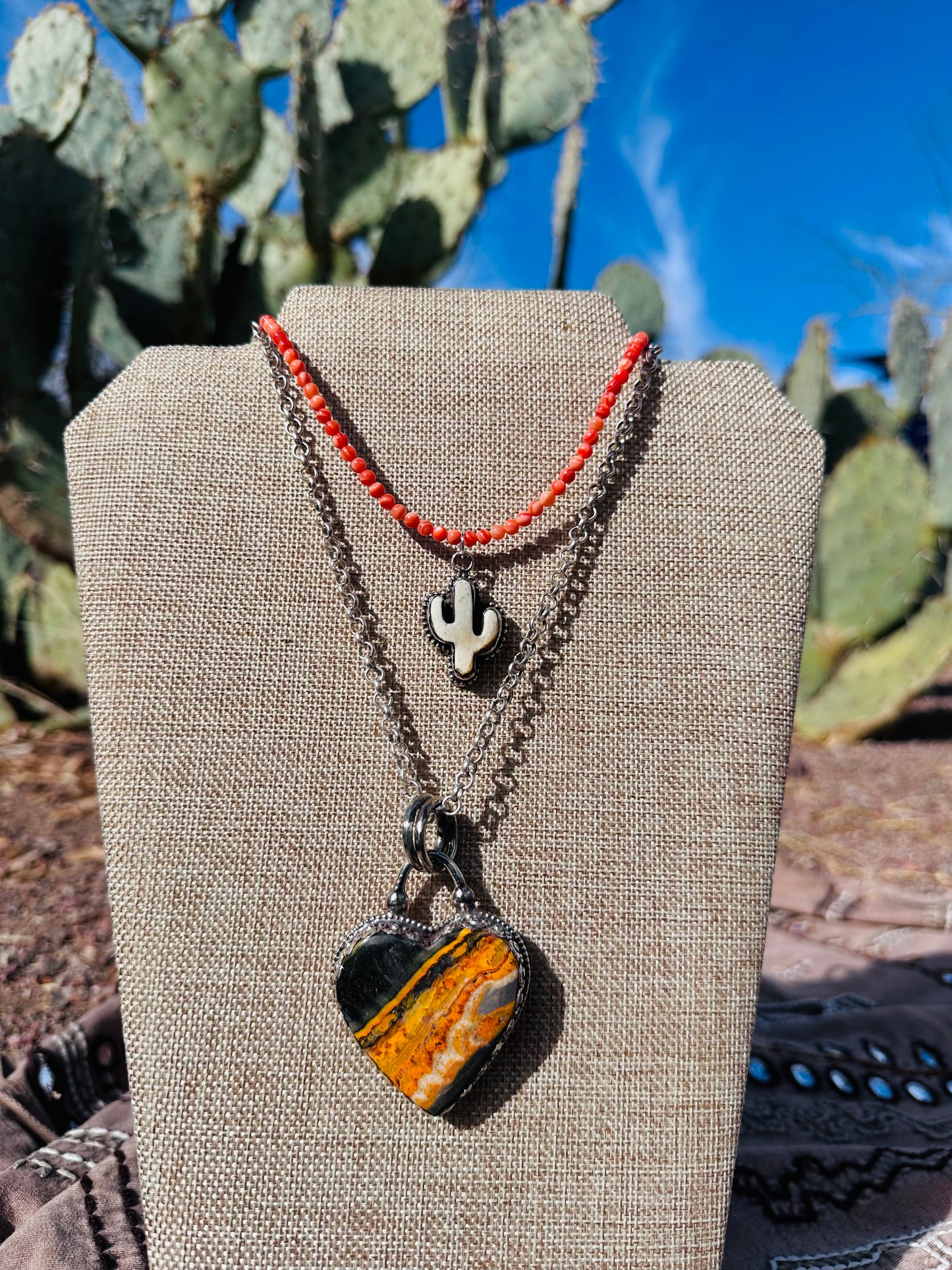 Bumble Bee Jasper Heart Pendant