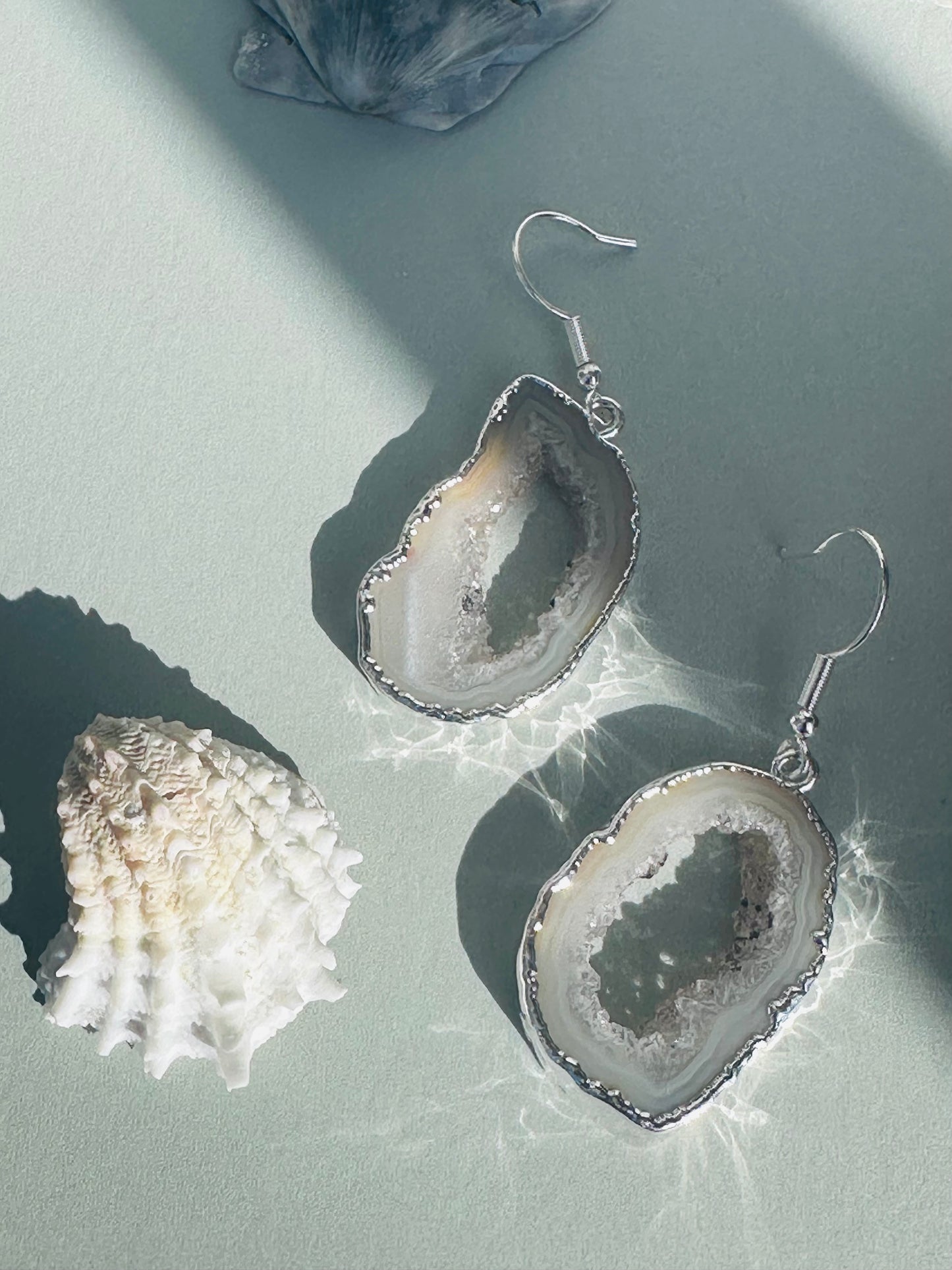 Agate Druzy Slice Earrings