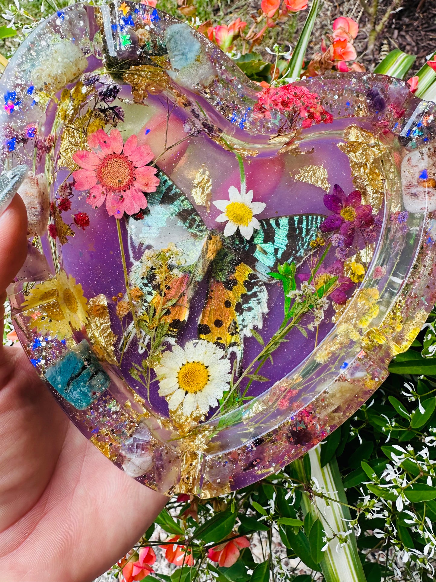 Garden Butterfly Resin Ashtray
