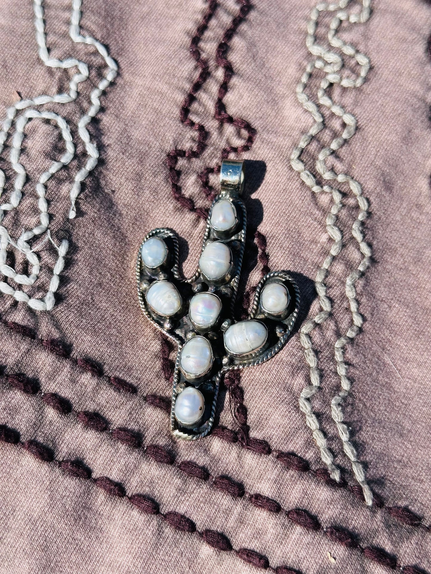 Freshwater Pearl Cactus Pendant