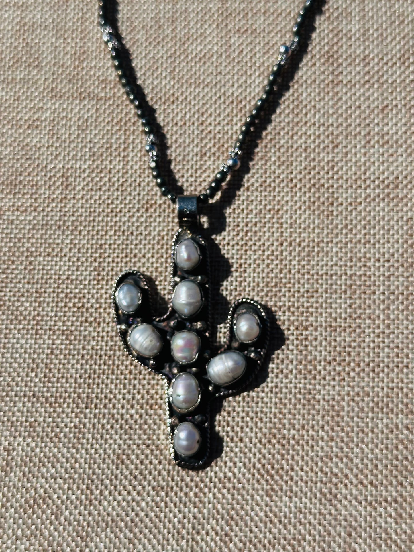 Freshwater Pearl Cactus Pendant