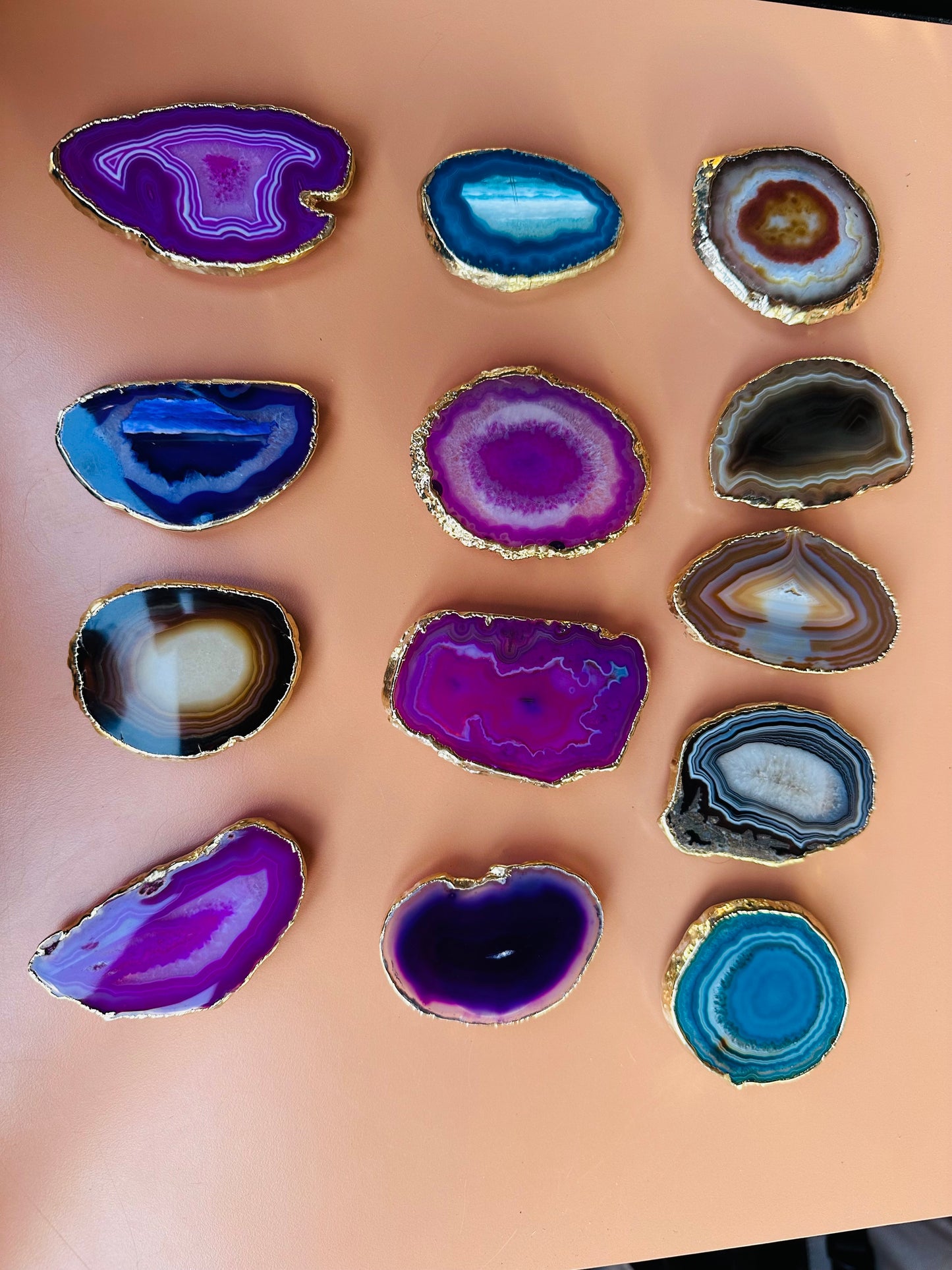 Agate Slice Phone Grip