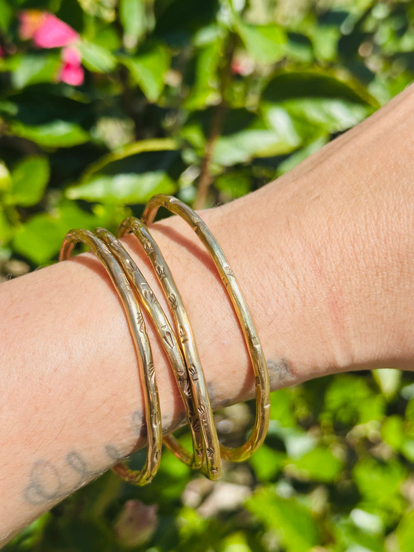 Brass Stamped Cuffs