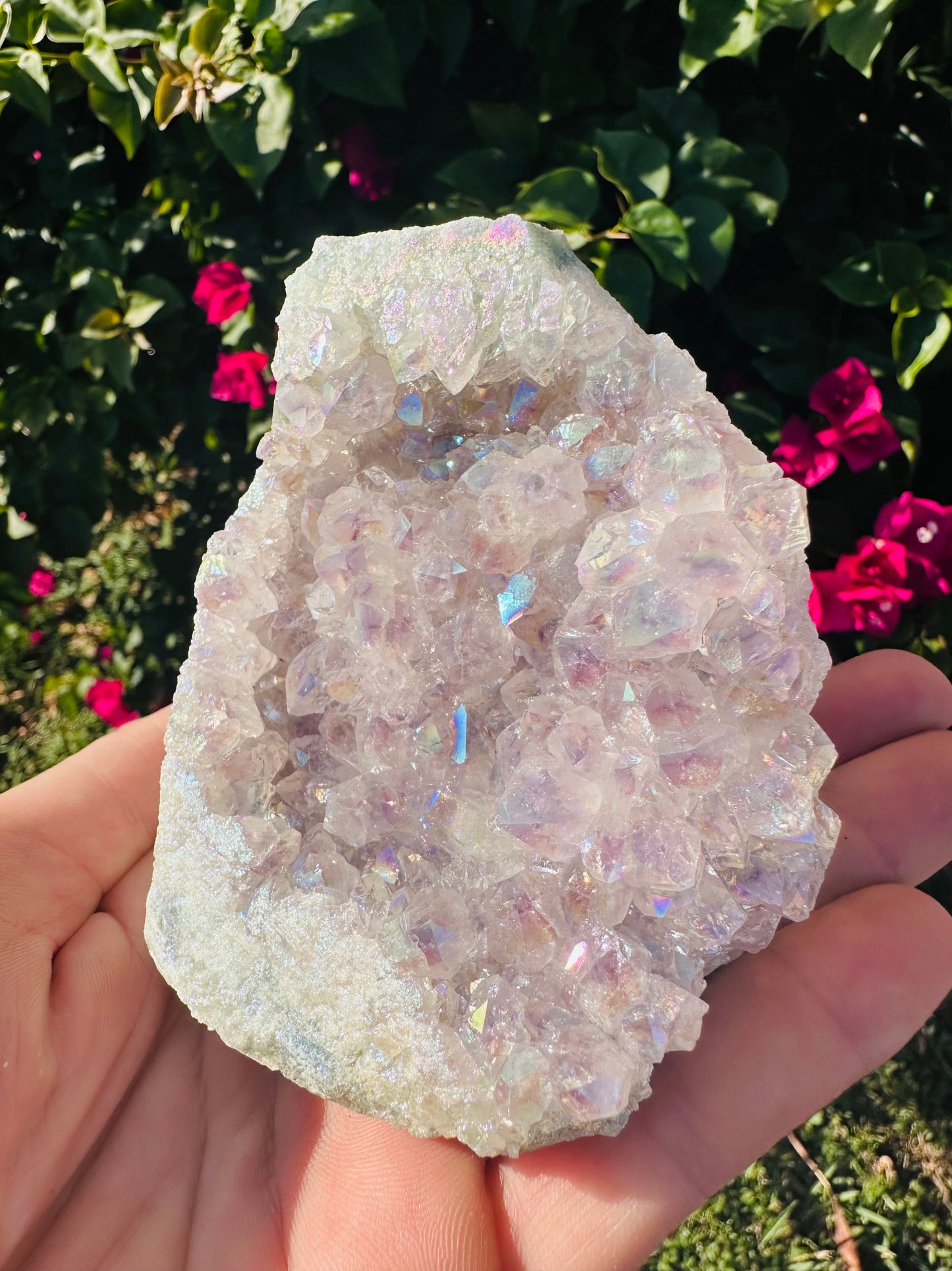 Freestanding Angel Aura Amethyst Druzy