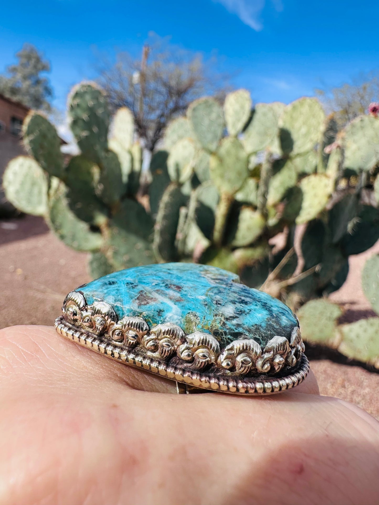 Turquoise Heart Statement Ring