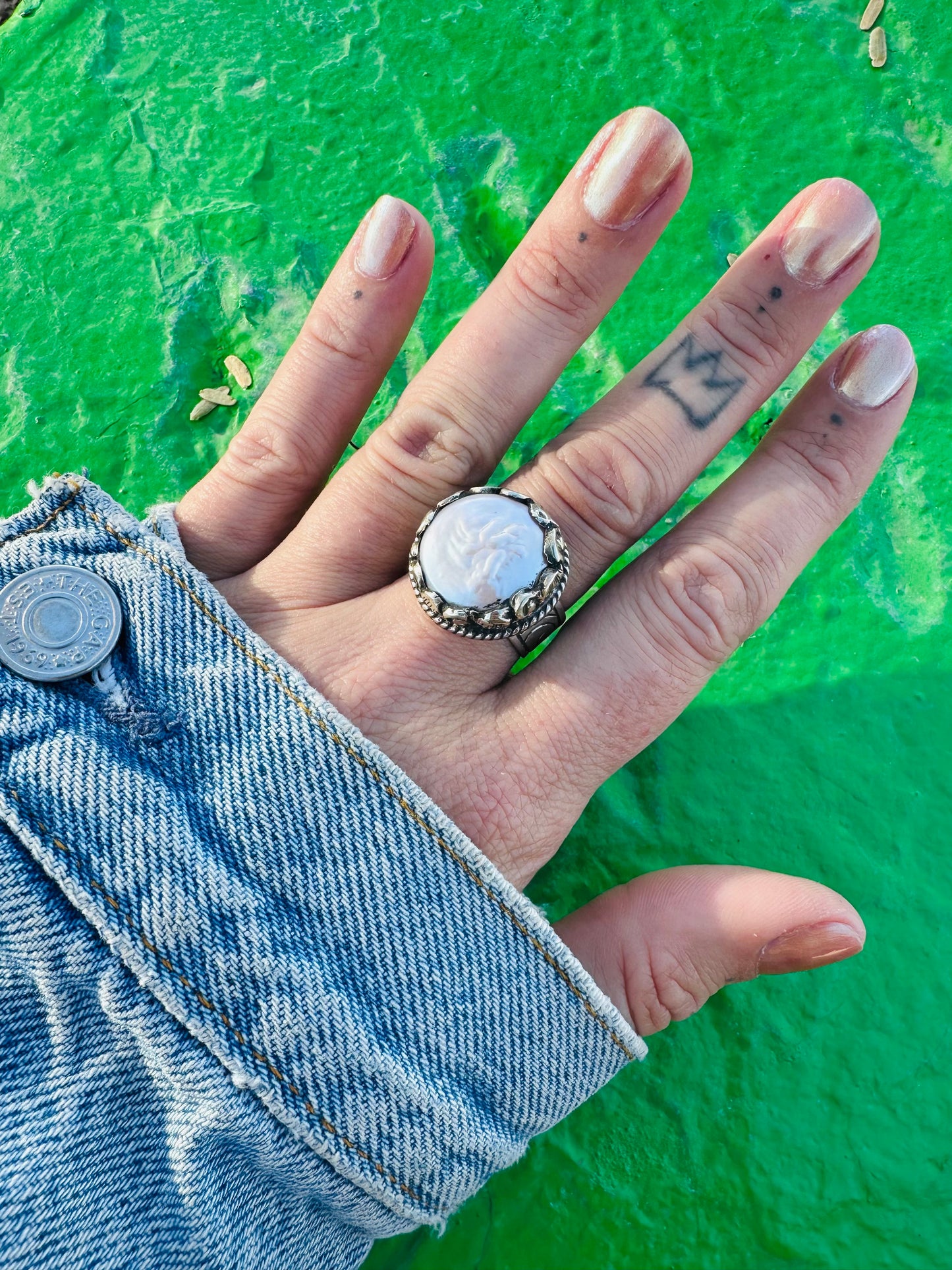 Square Or Circle Freshwater Pearl Rings
