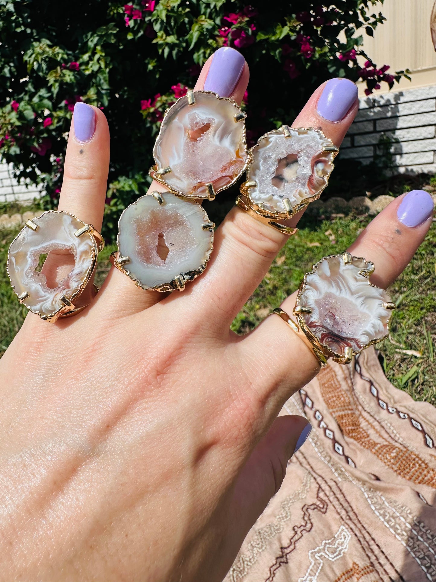 Geode Druzy Gold Rings ✨