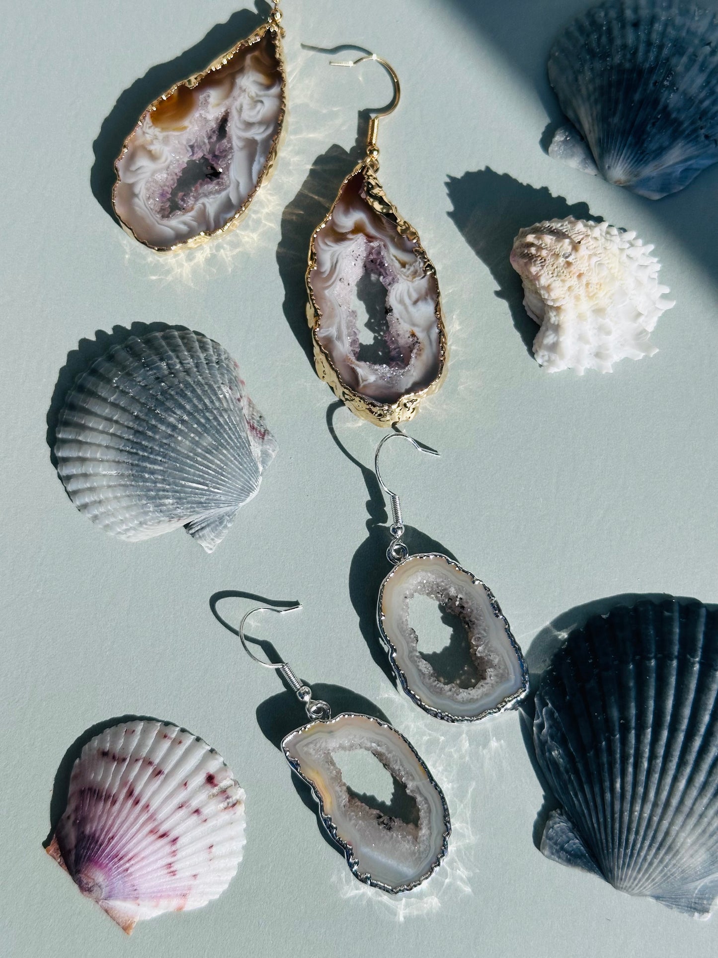 Agate Druzy Slice Earrings
