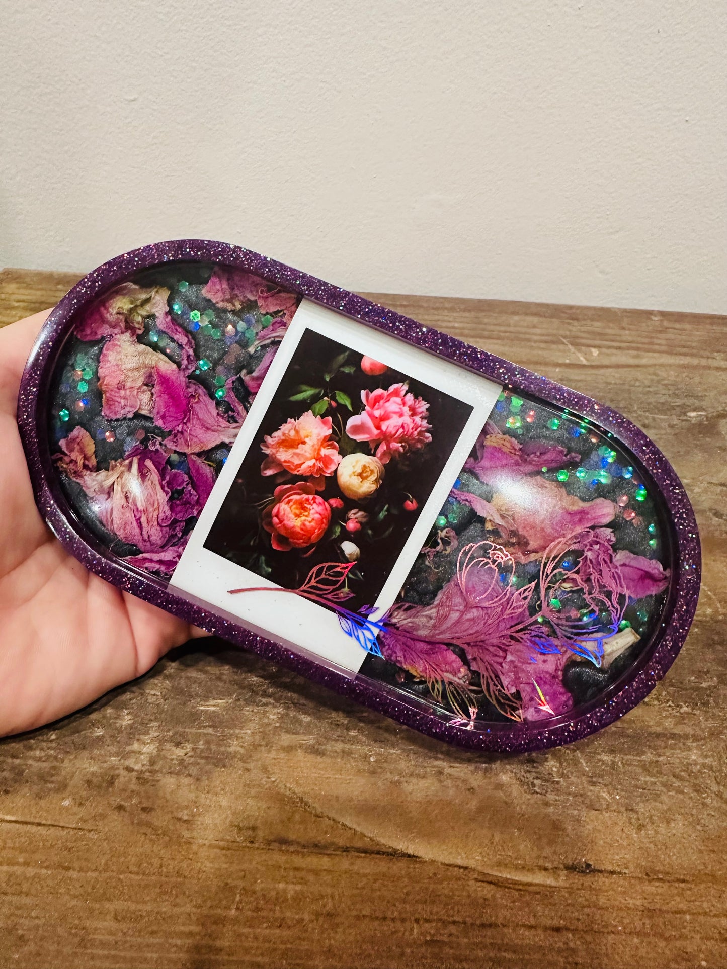 Peony Polaroid Small Rolling Tray🌸