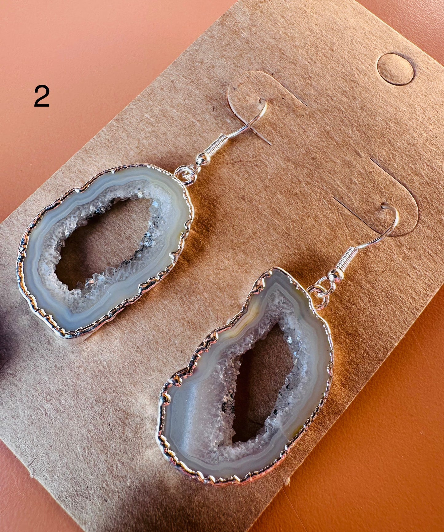 Agate Druzy Slice Earrings