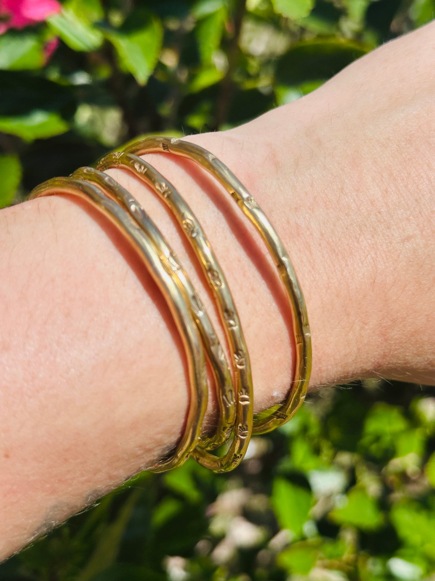 Brass Stamped Cuffs