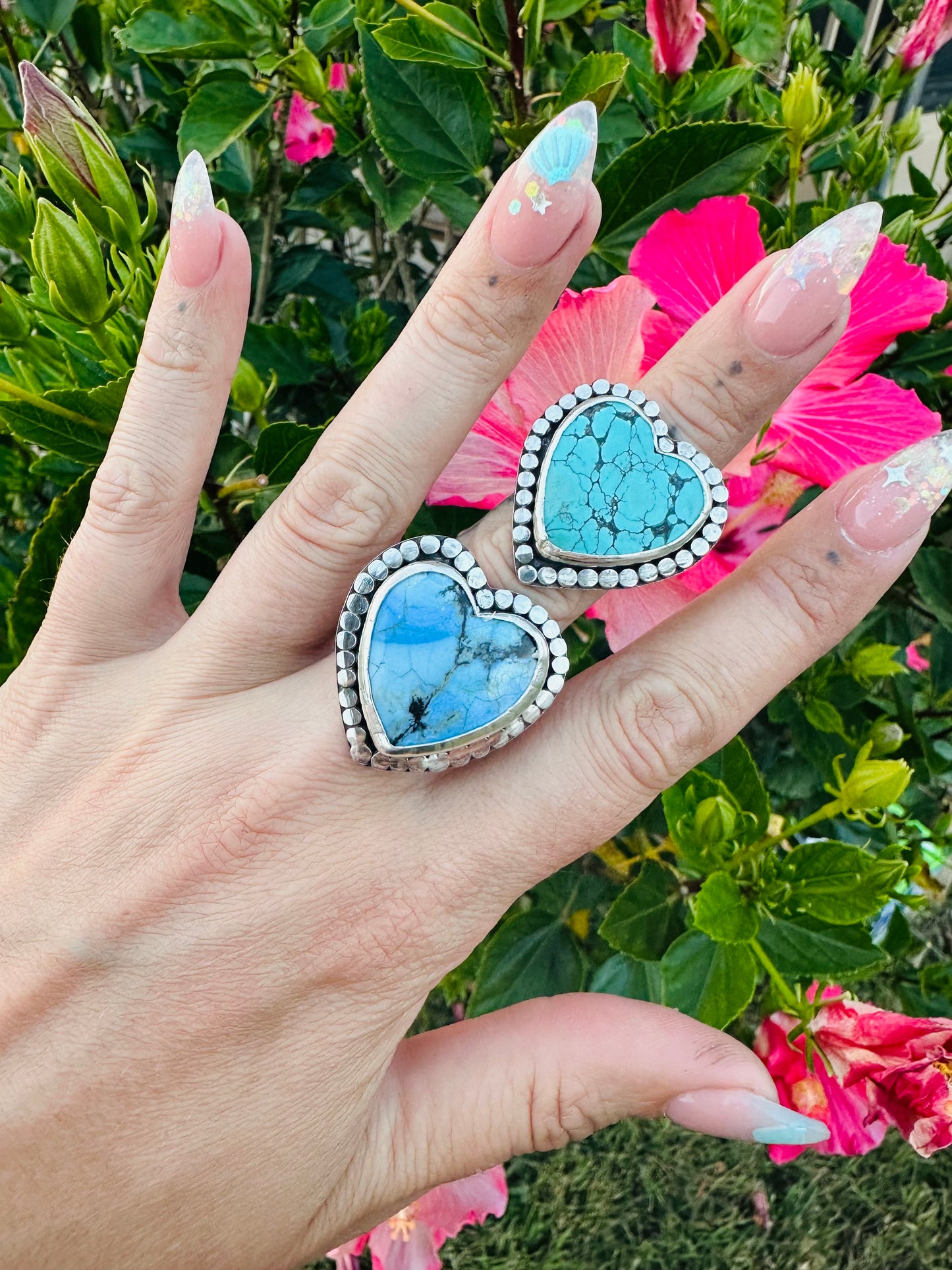 Turquoise Sterling Silver Heart Ring