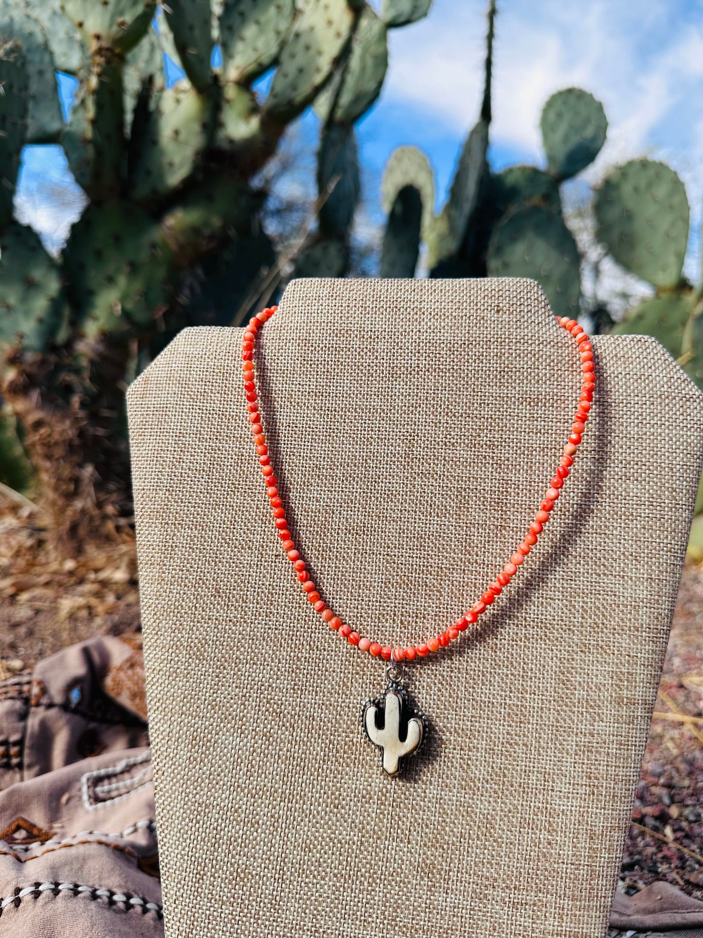 Cactus Turquoise or Coral Layering Necklace π΅