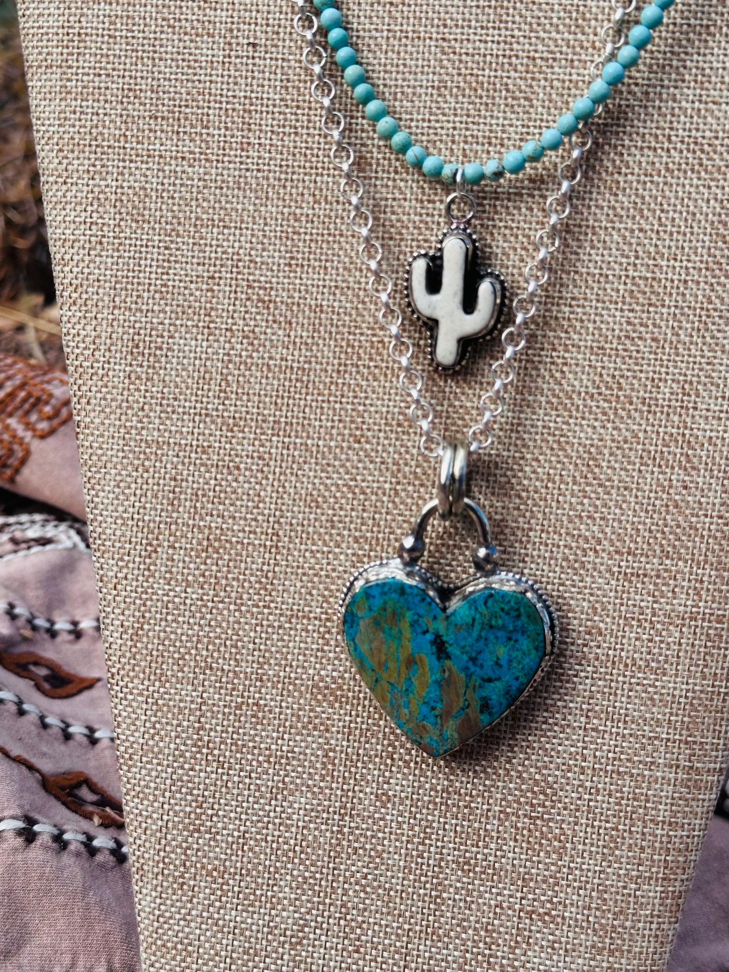 Turquoise Heart Pendant Necklace